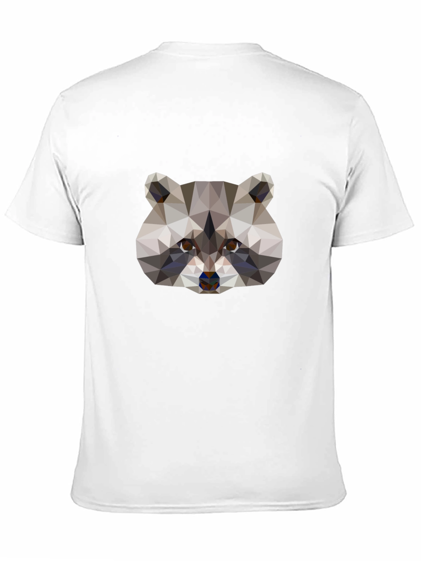 Geometric Raccoon Graphic Tee - Black