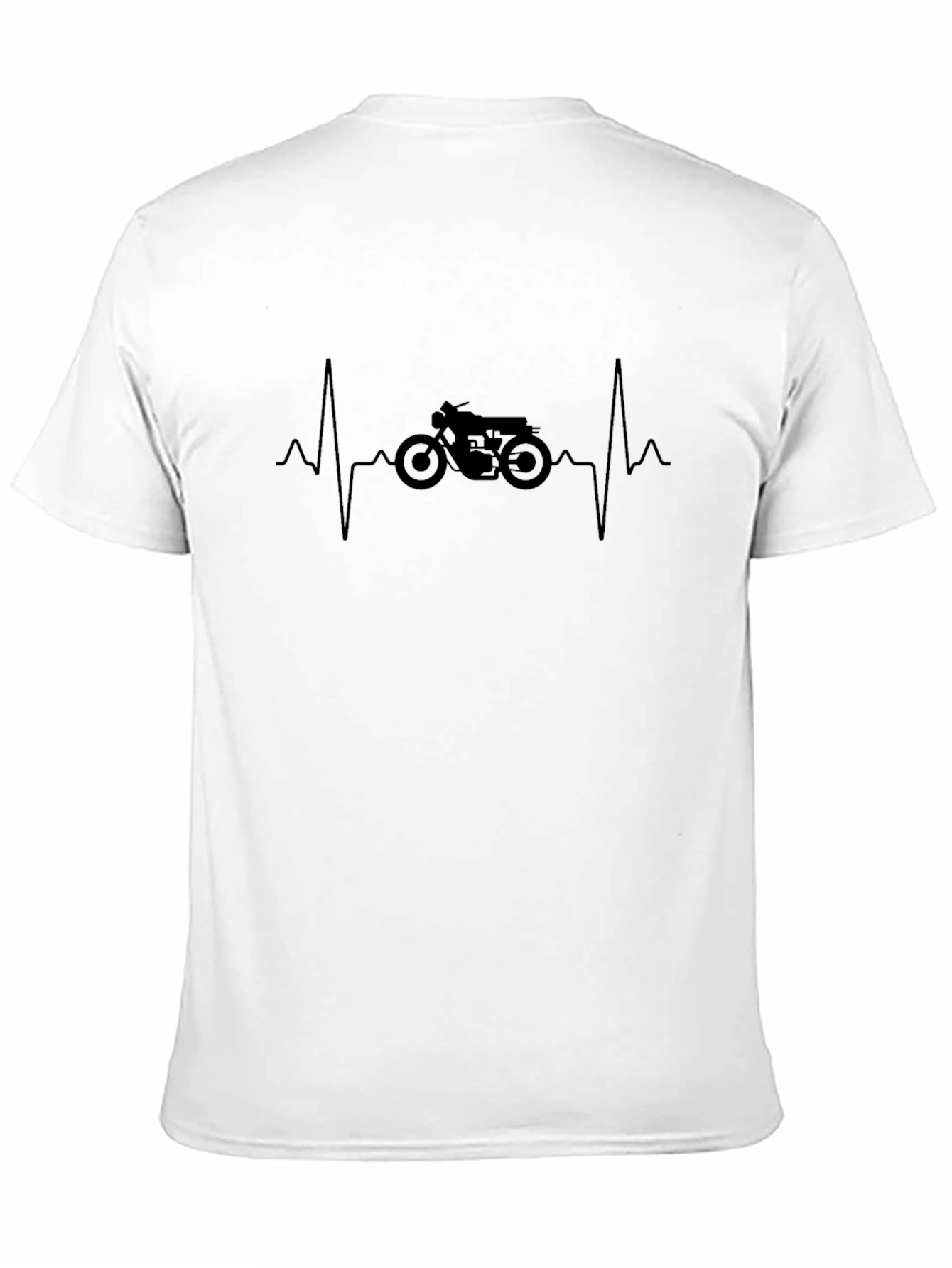 Motorcycle Heartbeat Graphic Tee - Riders Passion T-Shirt