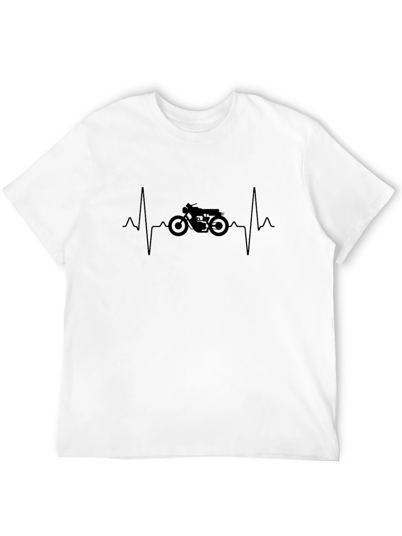Motorcycle Heartbeat Graphic Tee - Riders Passion T-Shirt