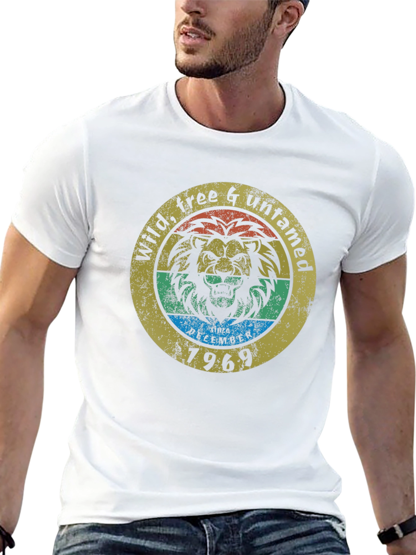 Wild Free & Untamed 1969 Lion Graphic T-Shirt