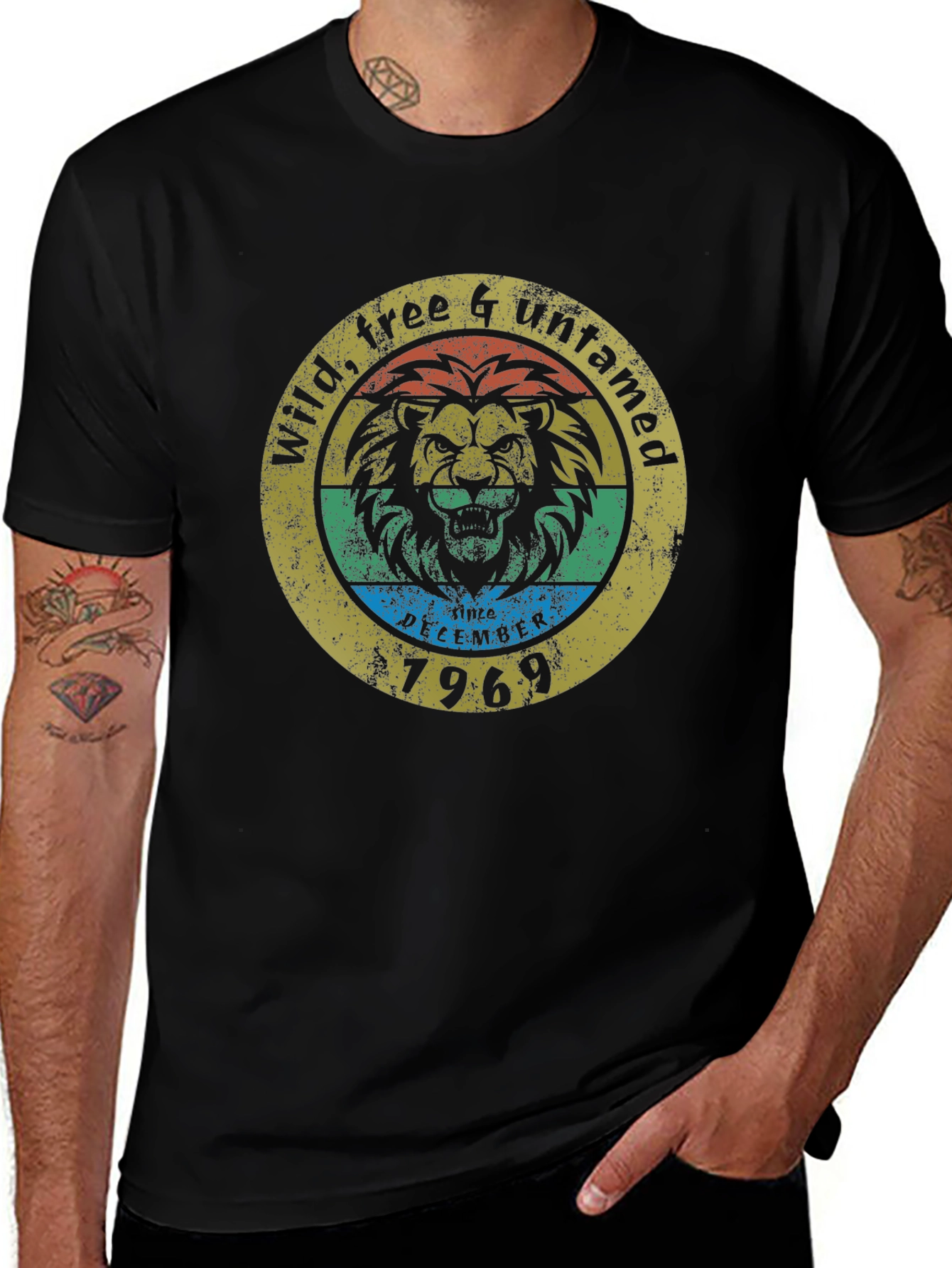 Wild Free & Untamed 1969 Lion Graphic T-Shirt