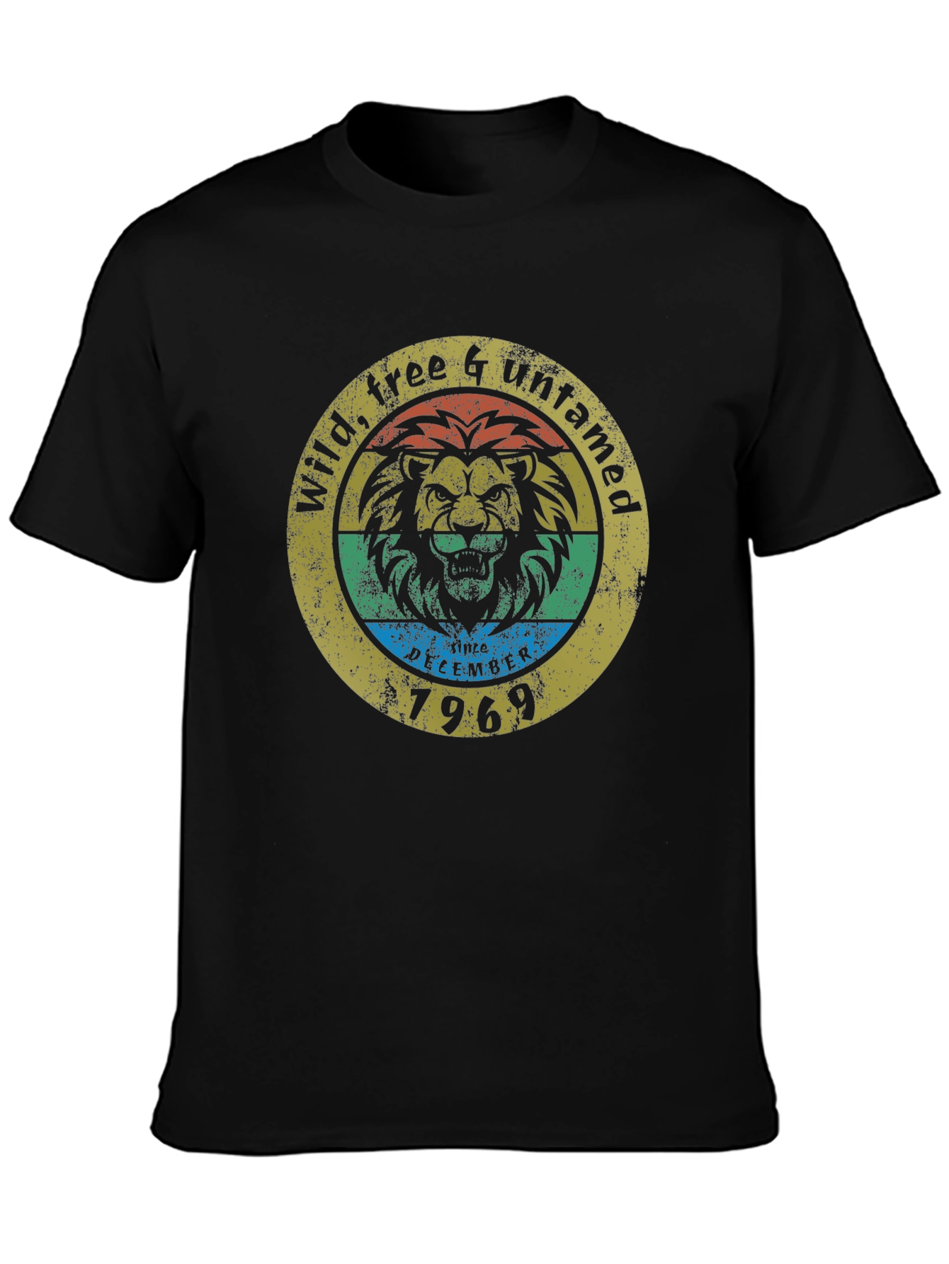 Wild Free & Untamed 1969 Lion Graphic T-Shirt