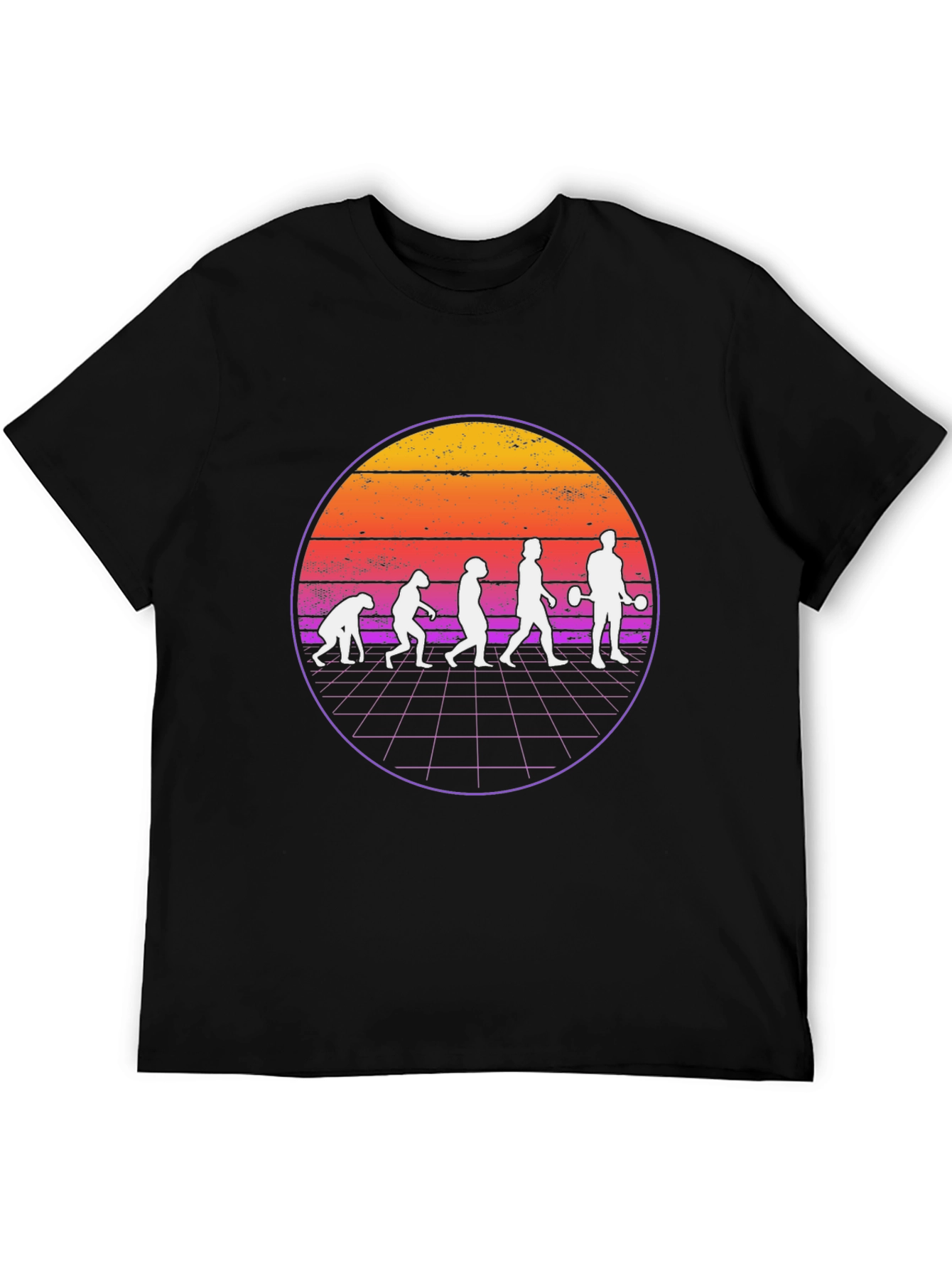 Evolution of Fitness Black Graphic T-Shirt