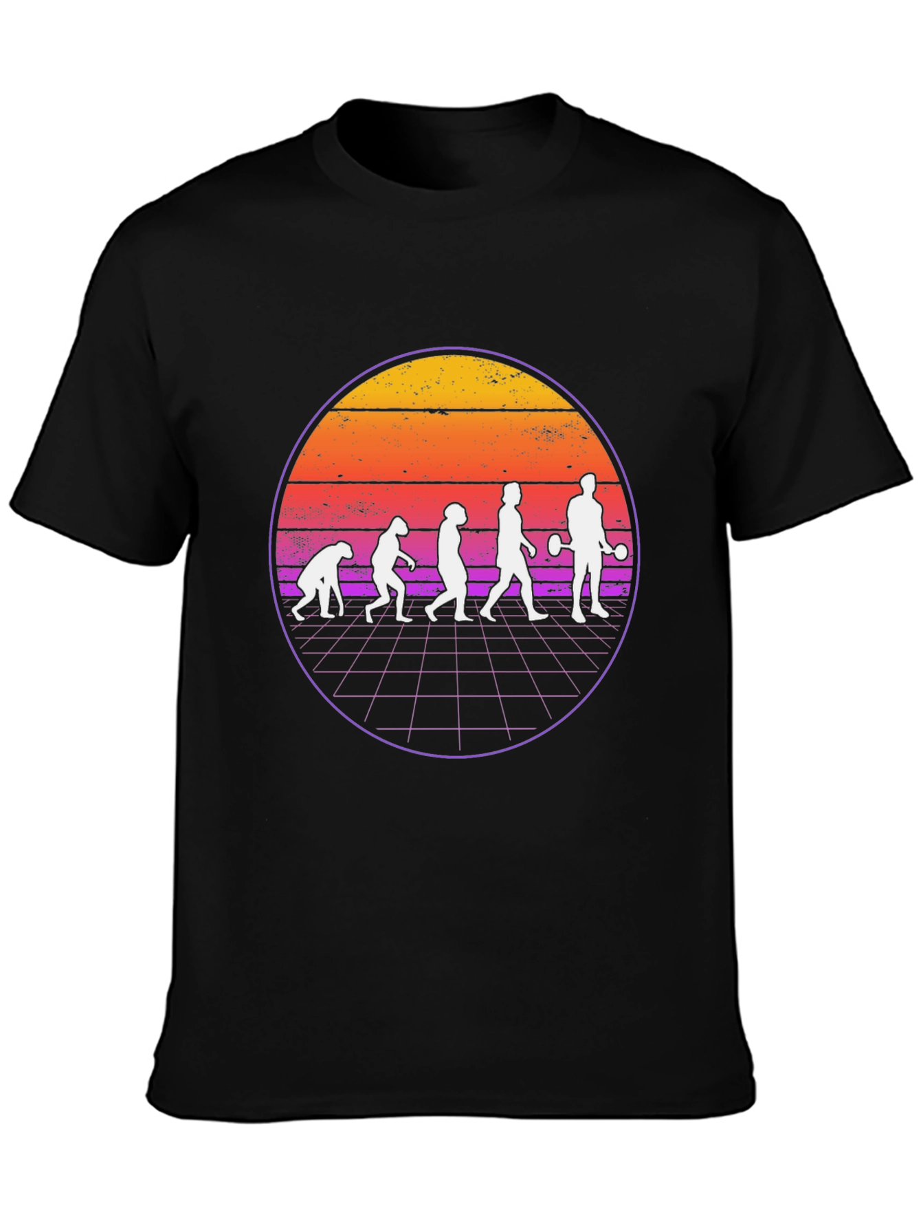 Evolution of Fitness Black Graphic T-Shirt