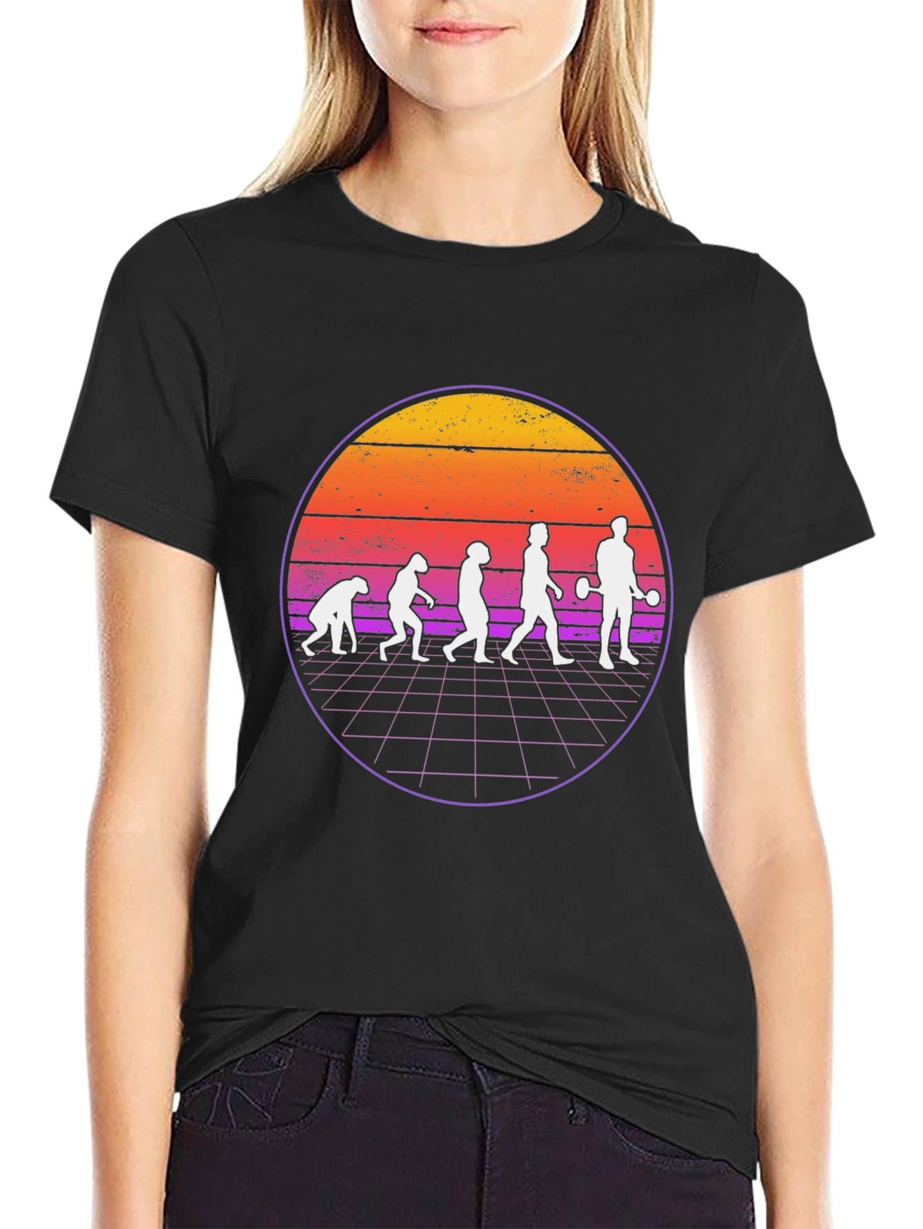Evolution of Fitness Black Graphic T-Shirt