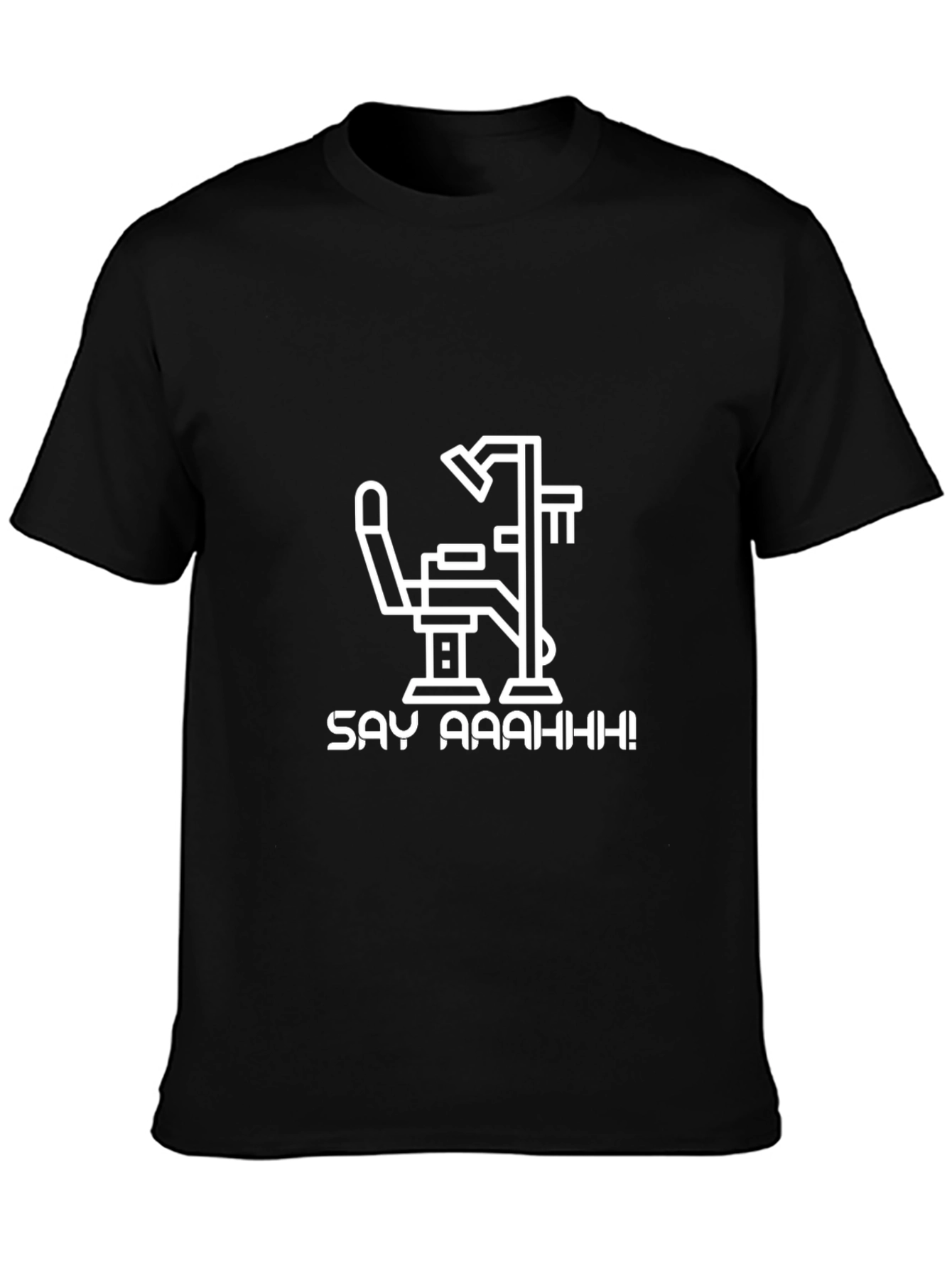 Say Aaaahh! Dentist Chair Graphic Tee - Black