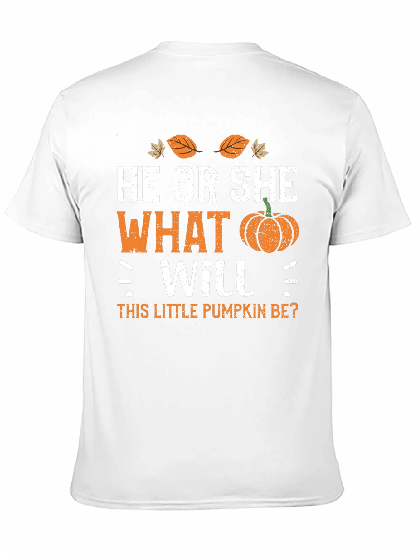He or She Pumpkin Gender Reveal T-Shirt