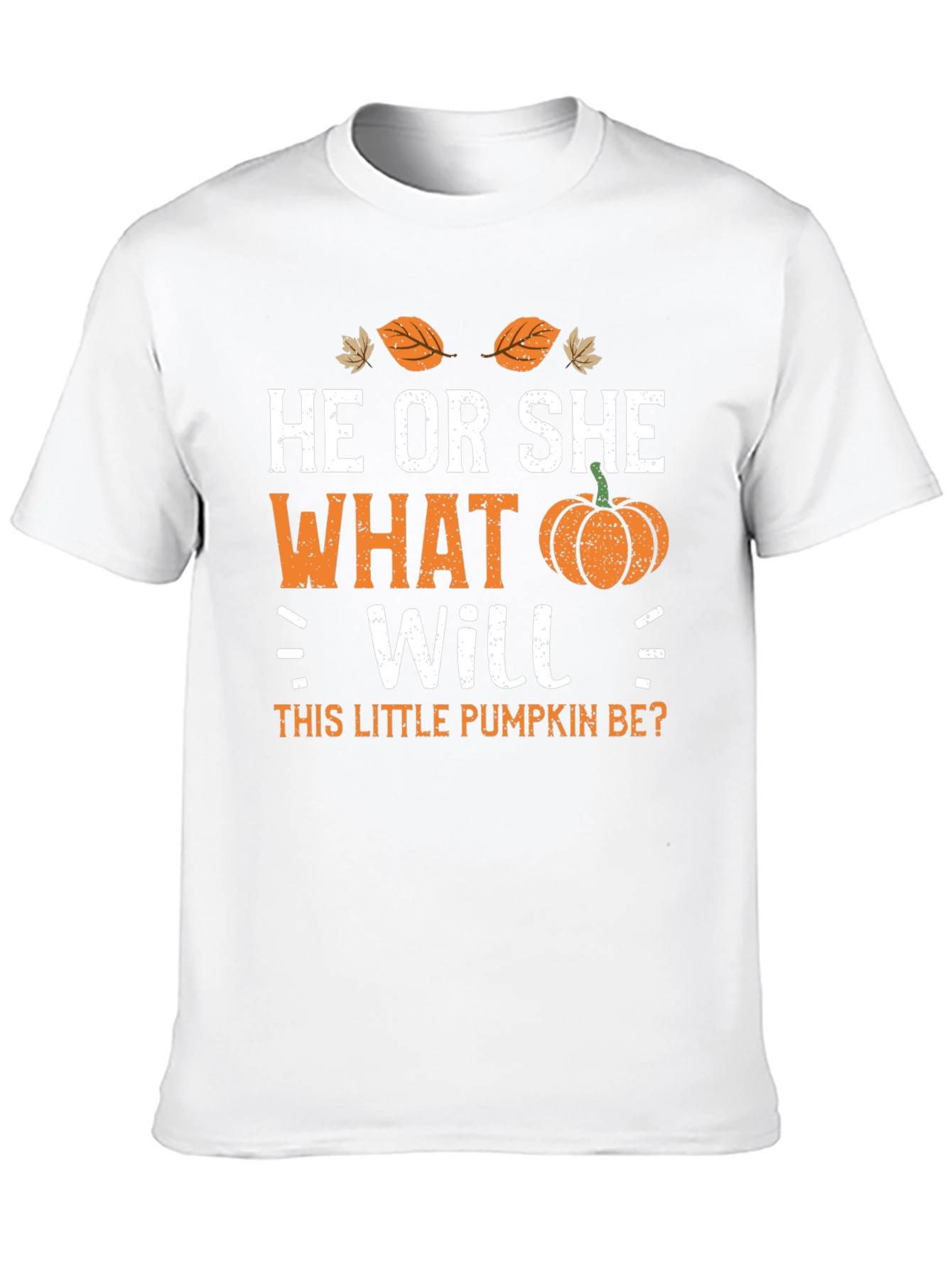 He or She Pumpkin Gender Reveal T-Shirt
