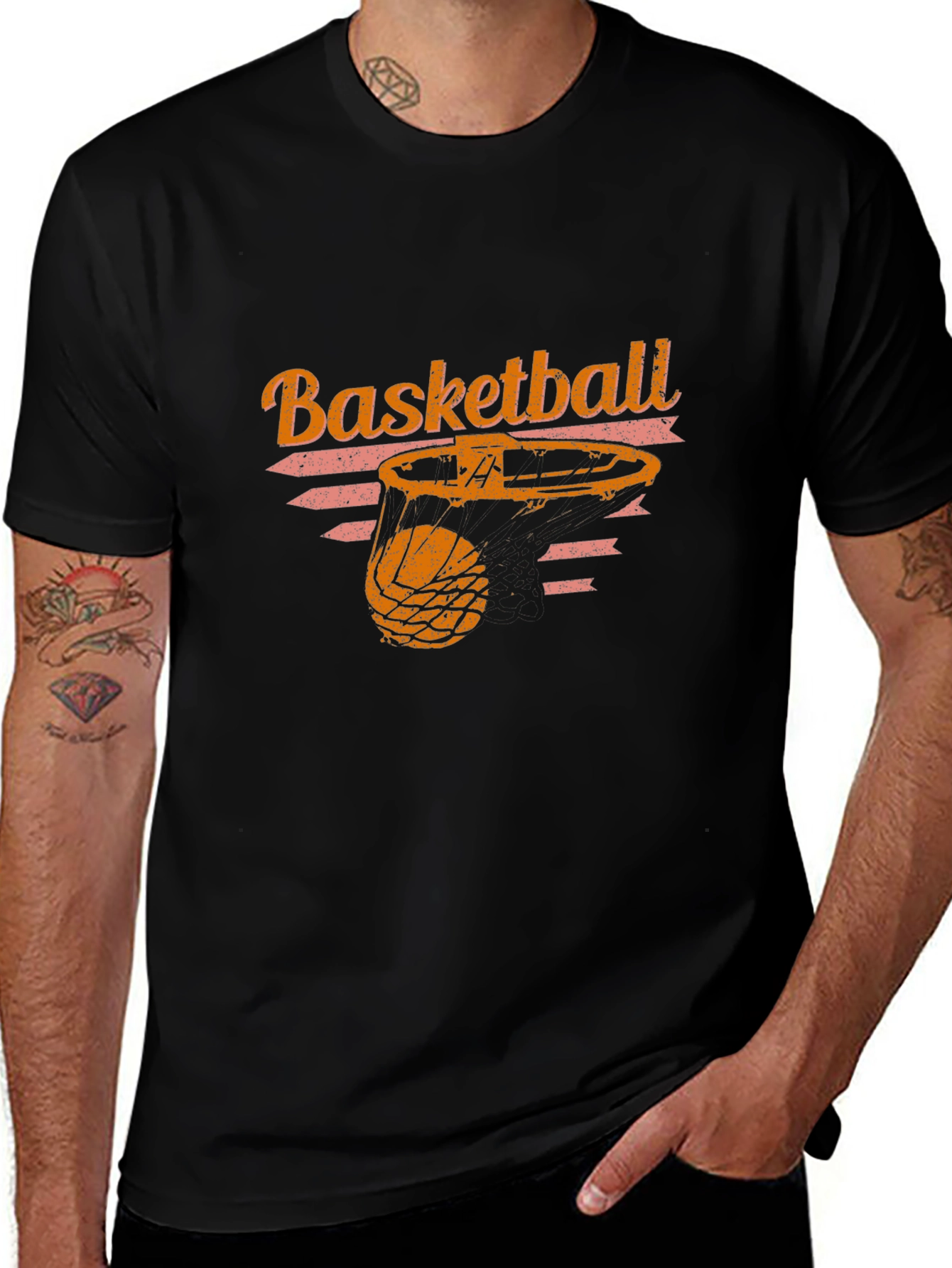 Basketball Graphic T-Shirt - Retro Style