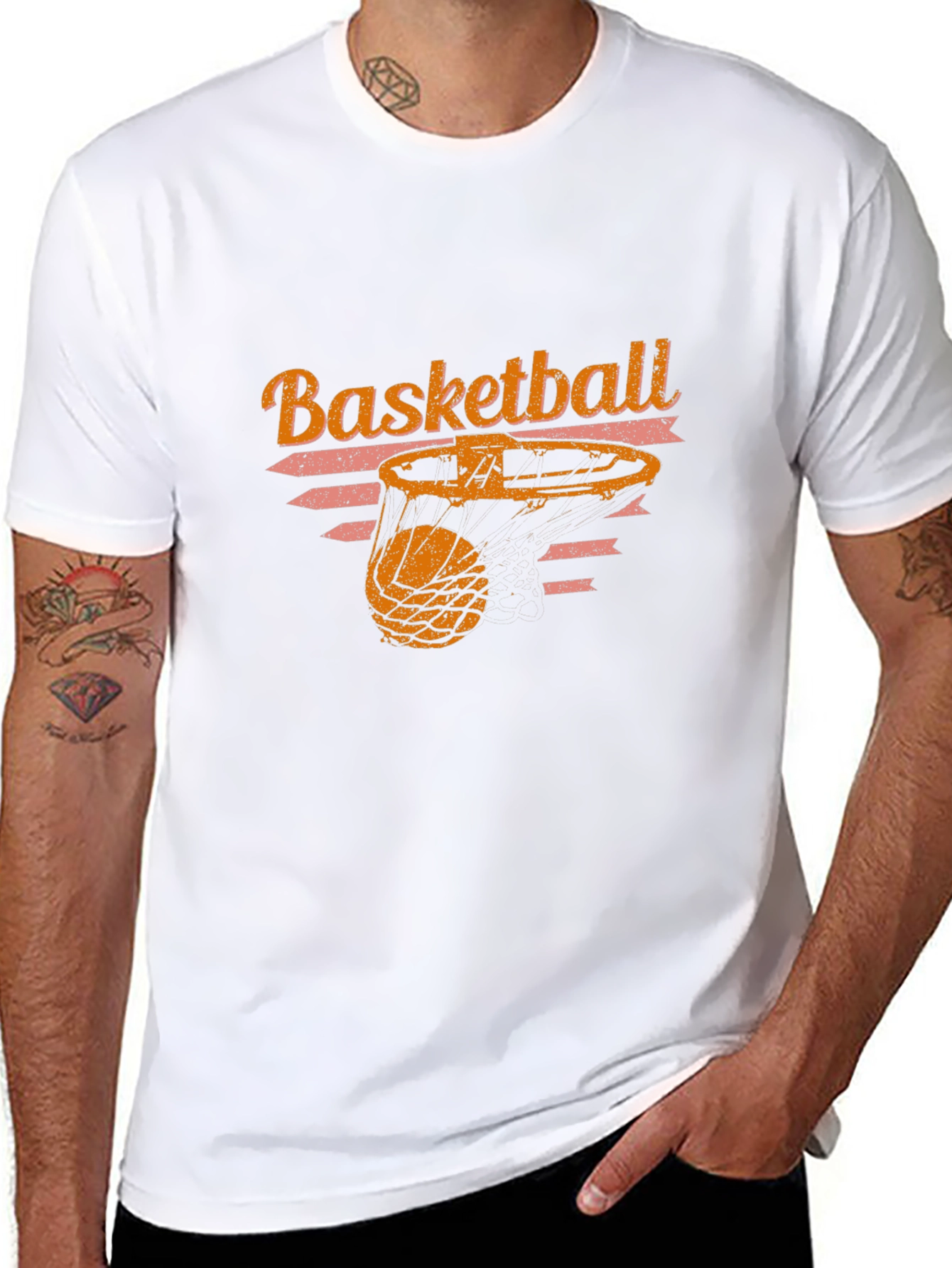Basketball Graphic T-Shirt - Retro Style