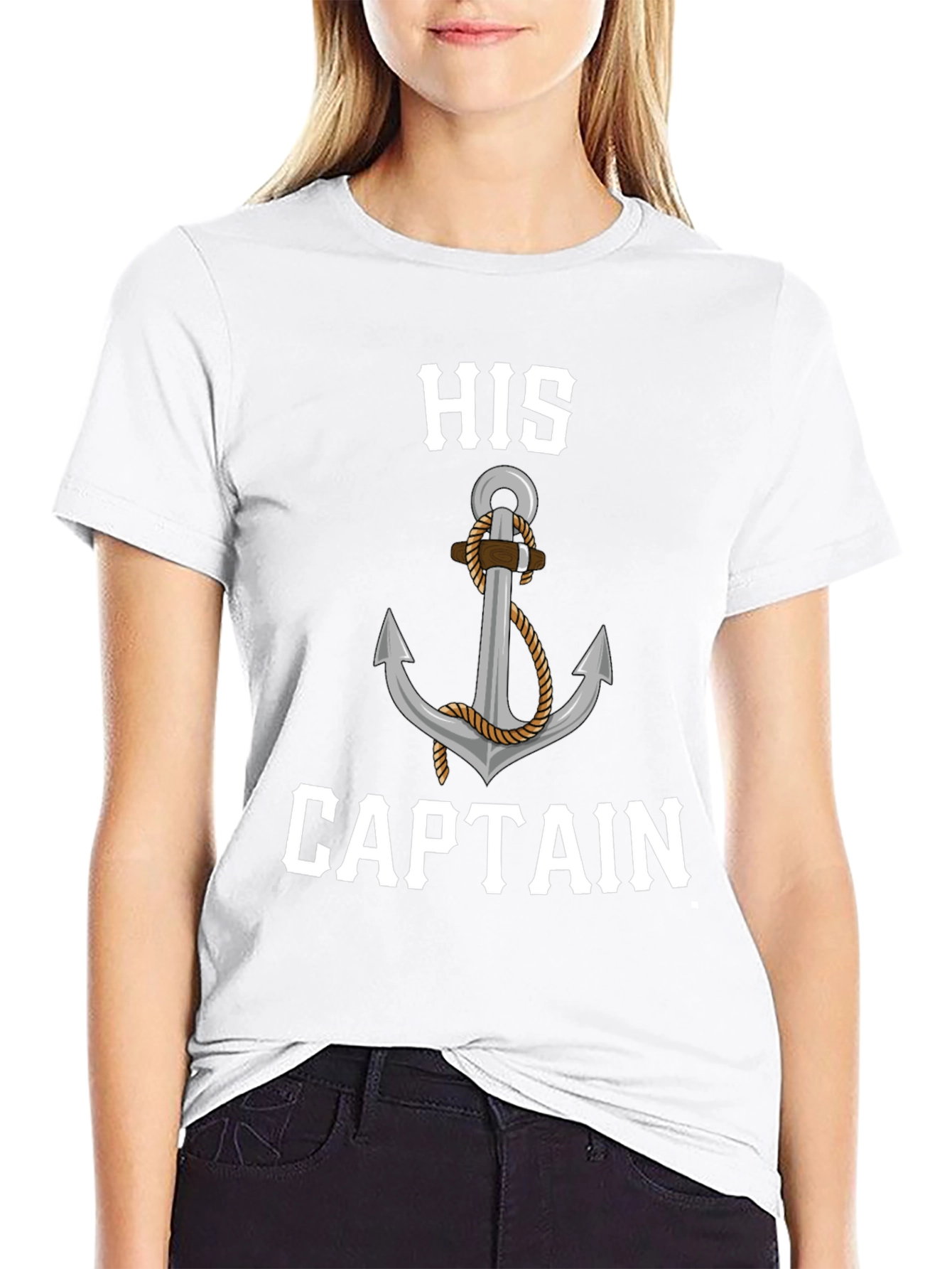 His Captain Anchor Graphic Novelty T-Shirt