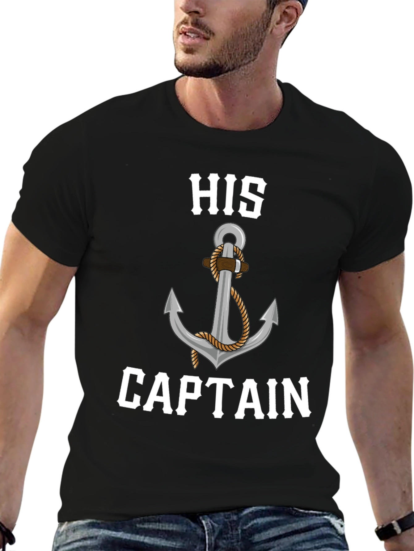 His Captain Anchor Graphic Novelty T-Shirt