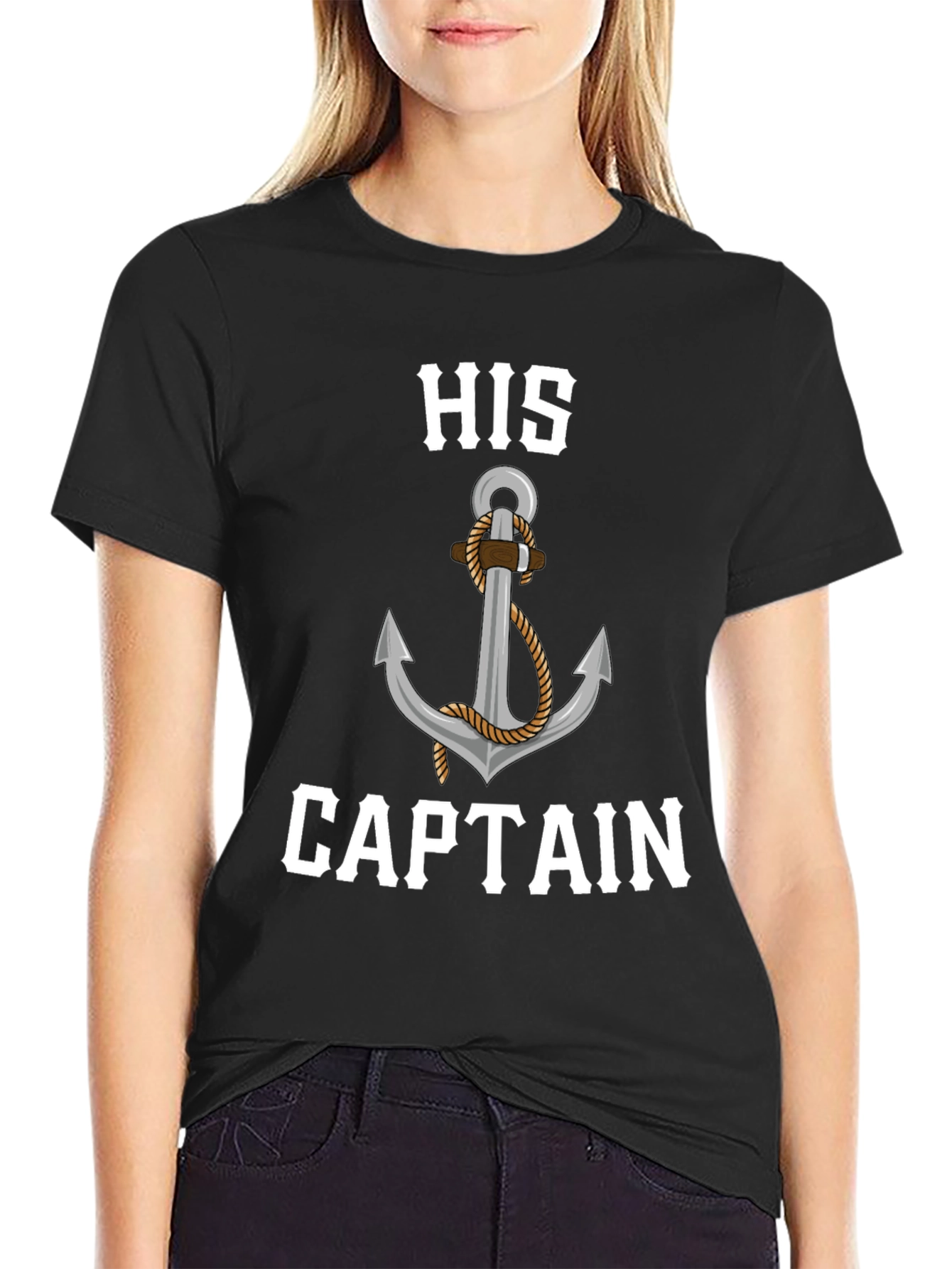 His Captain Anchor Graphic Novelty T-Shirt