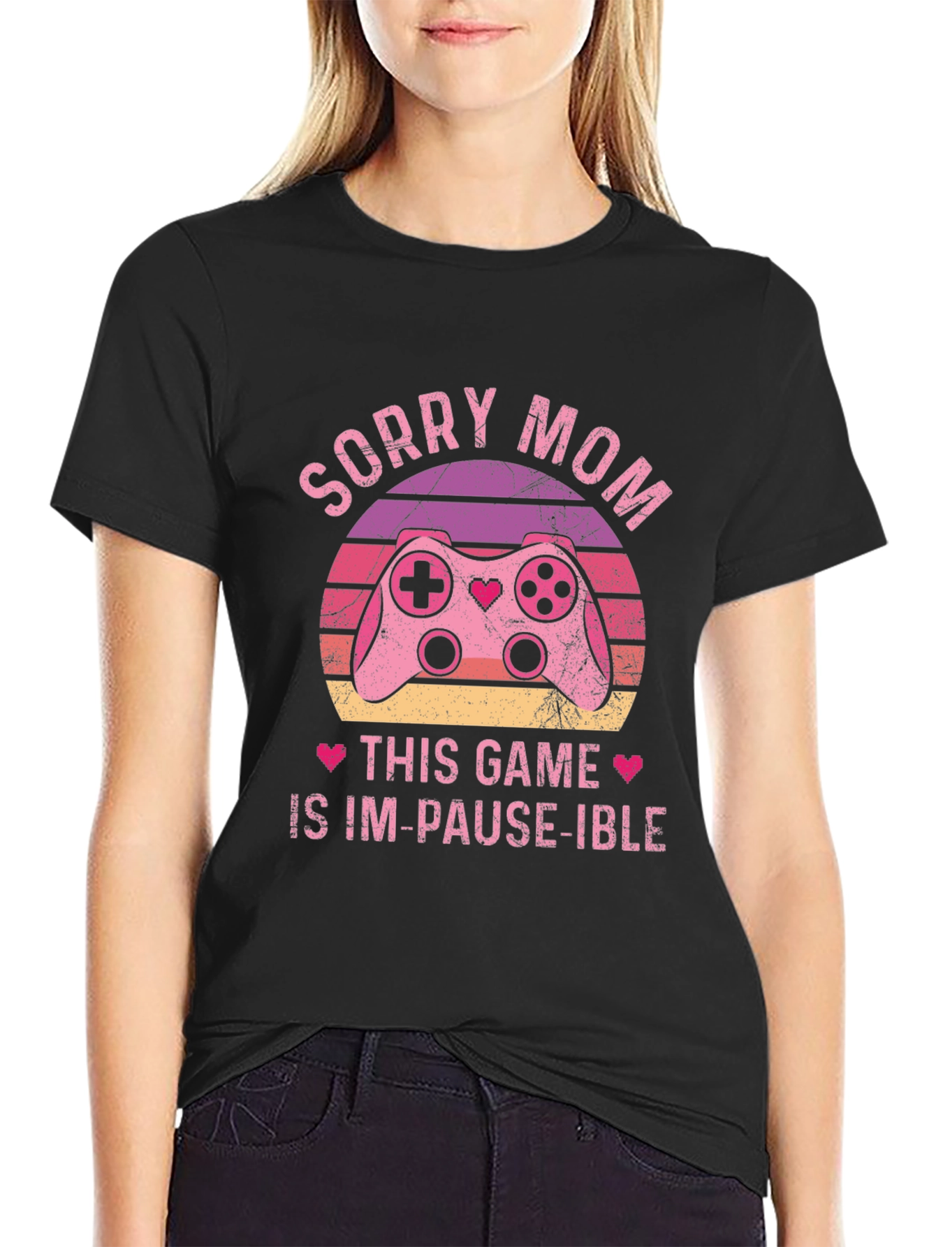 Sorry Mom Im-Pause-Ible Gamer T-Shirt