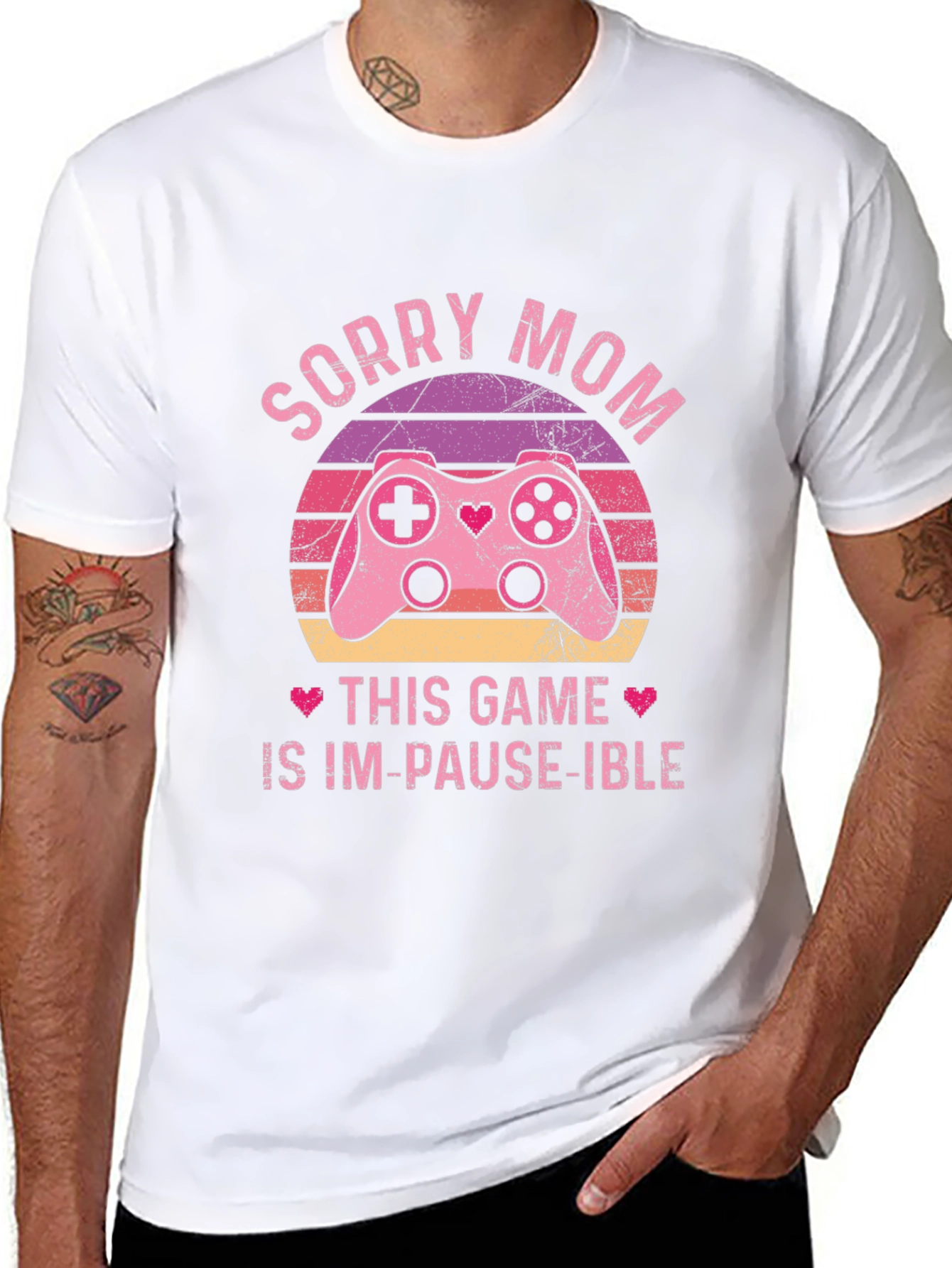 Sorry Mom Im-Pause-Ible Gamer T-Shirt