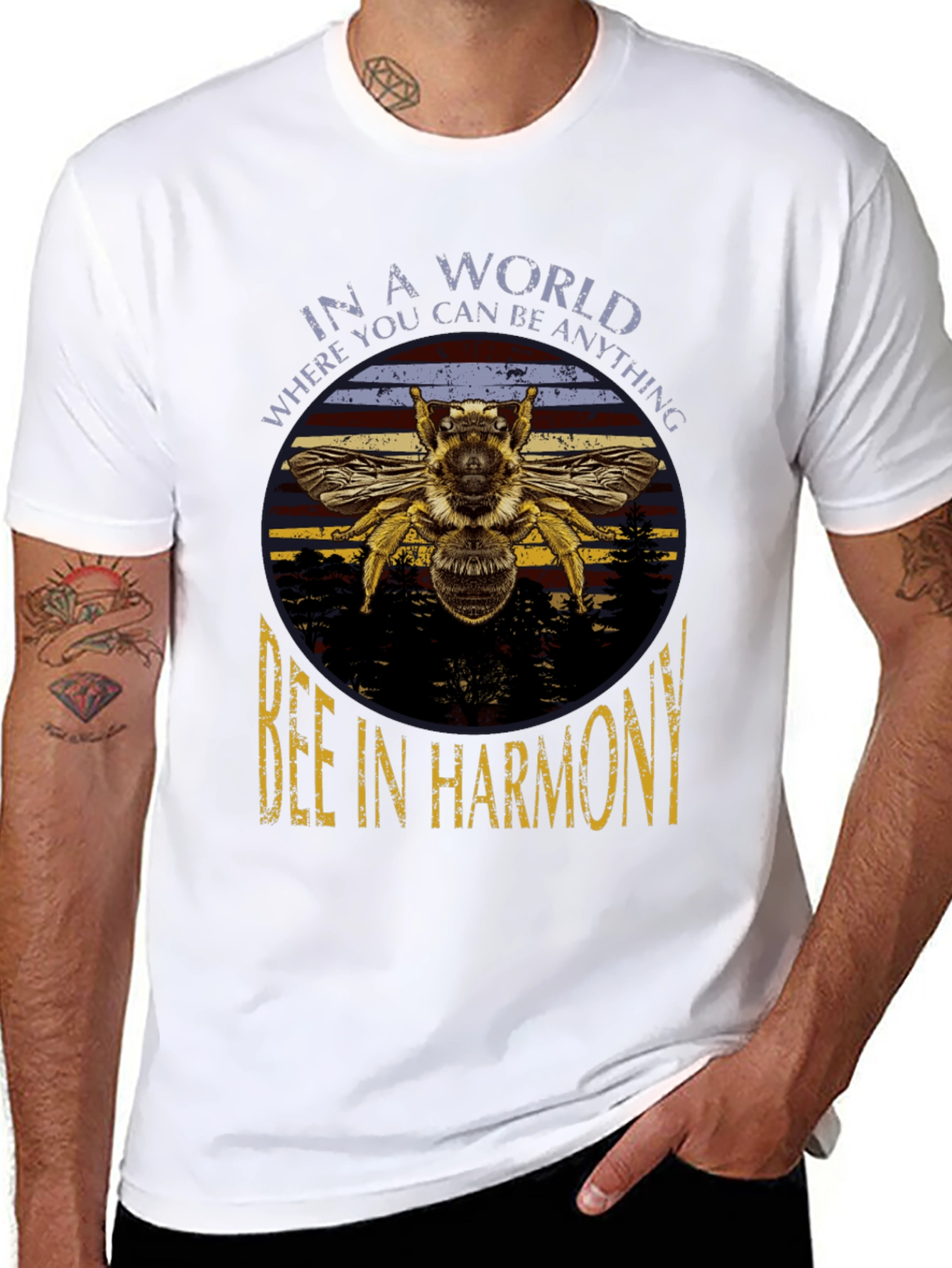 Bee in Harmony Graphic T-Shirt
