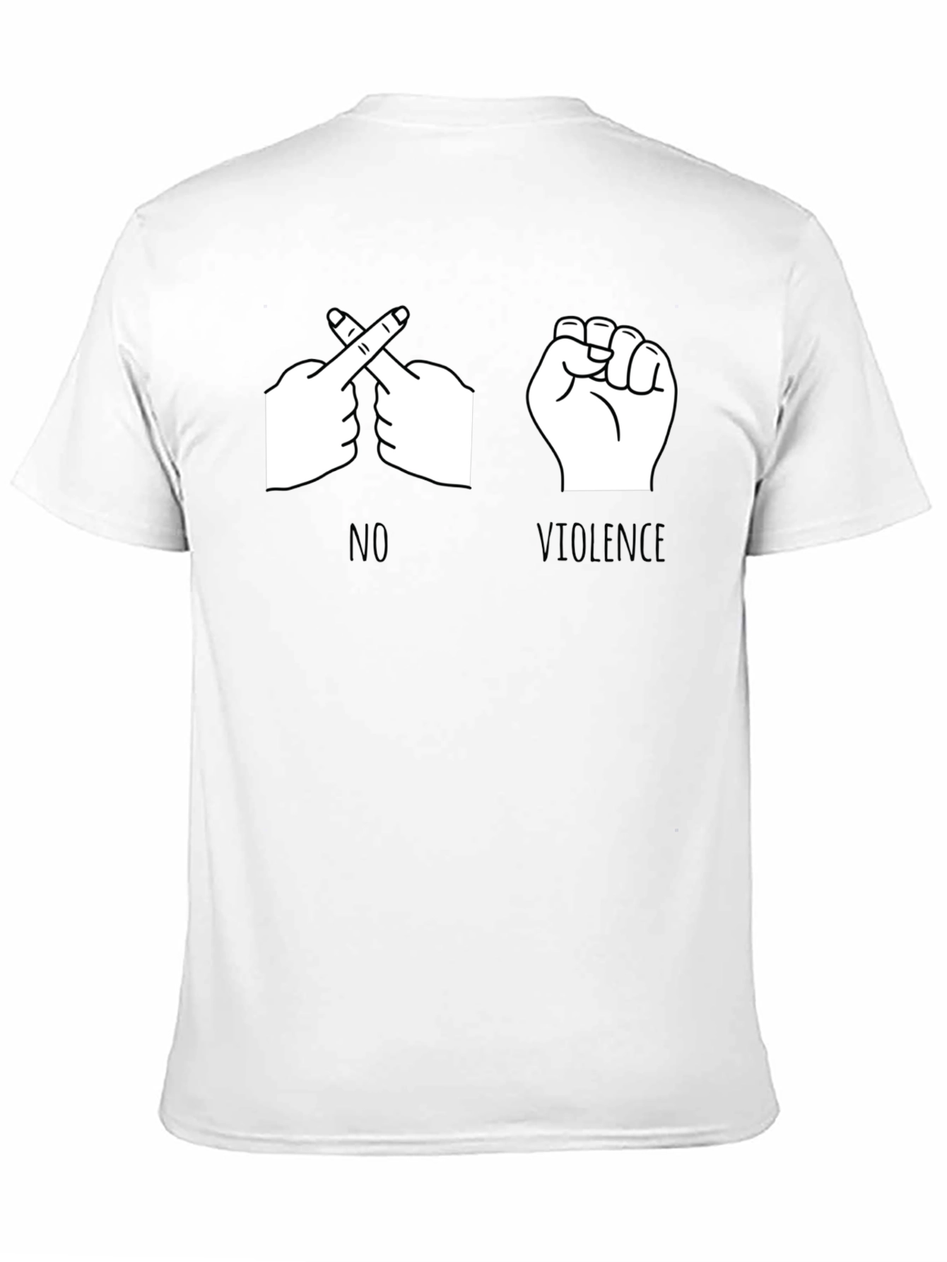 No Violence Graphic T-Shirt - Black