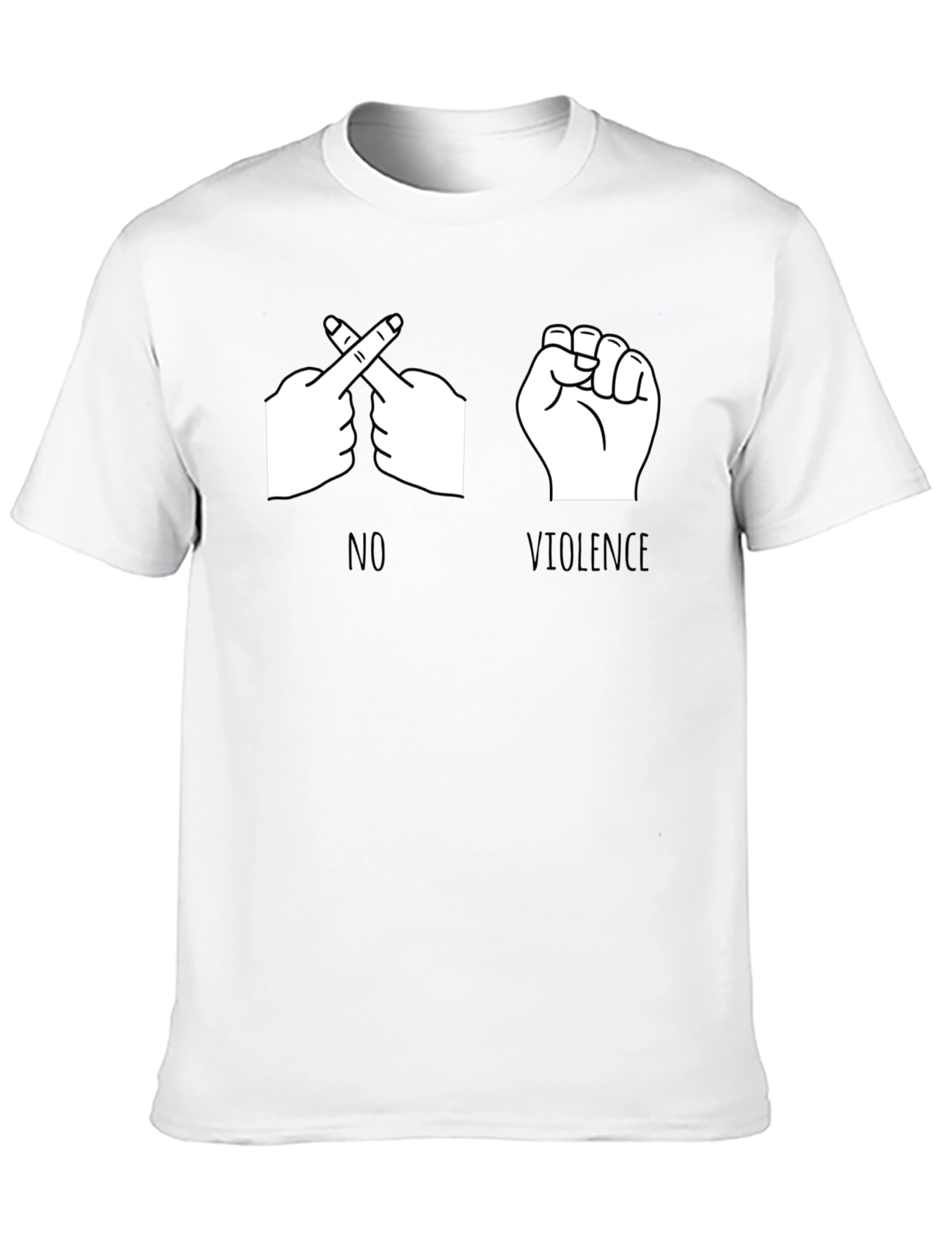 No Violence Graphic T-Shirt - Black