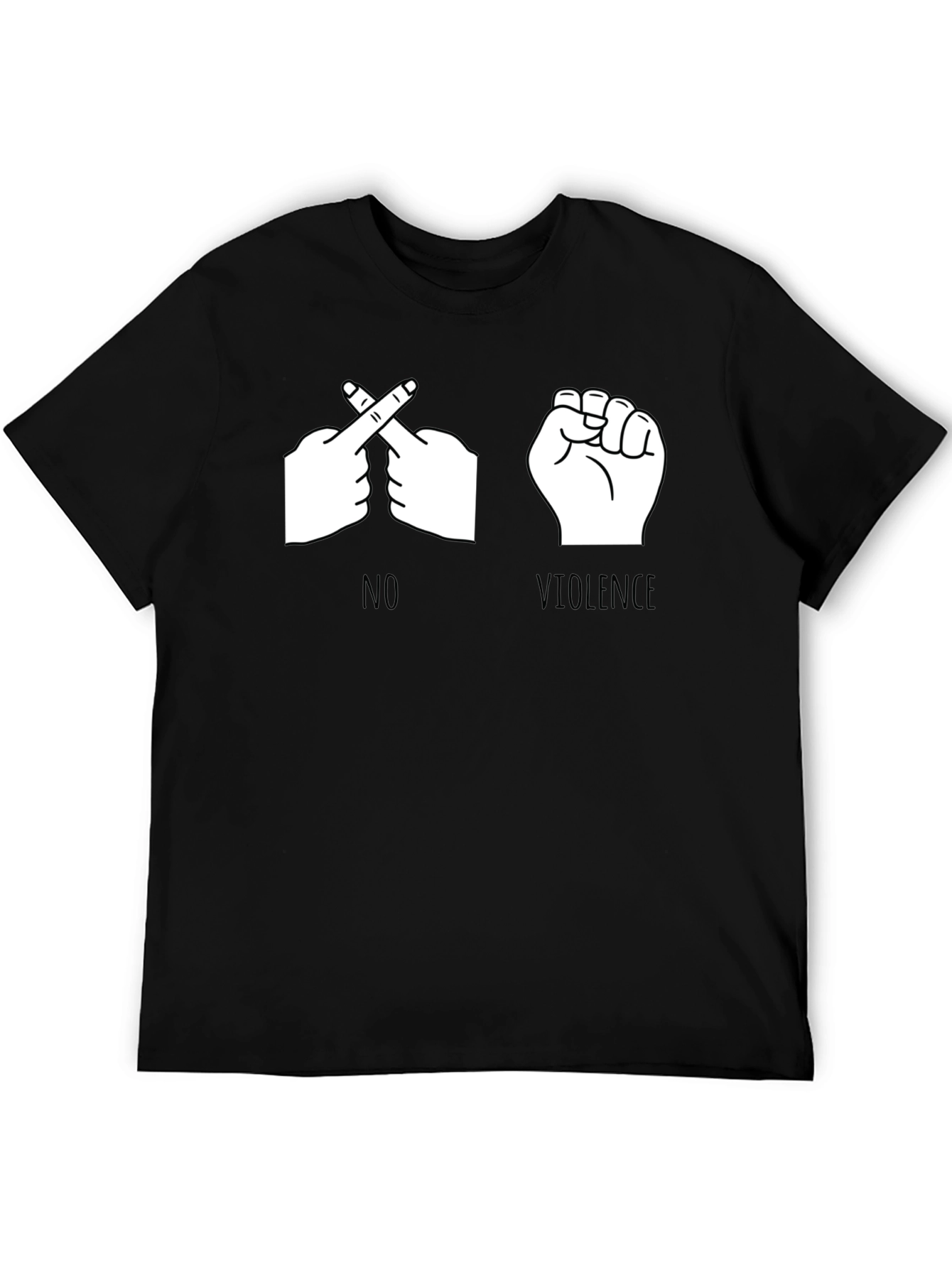 No Violence Graphic T-Shirt - Black