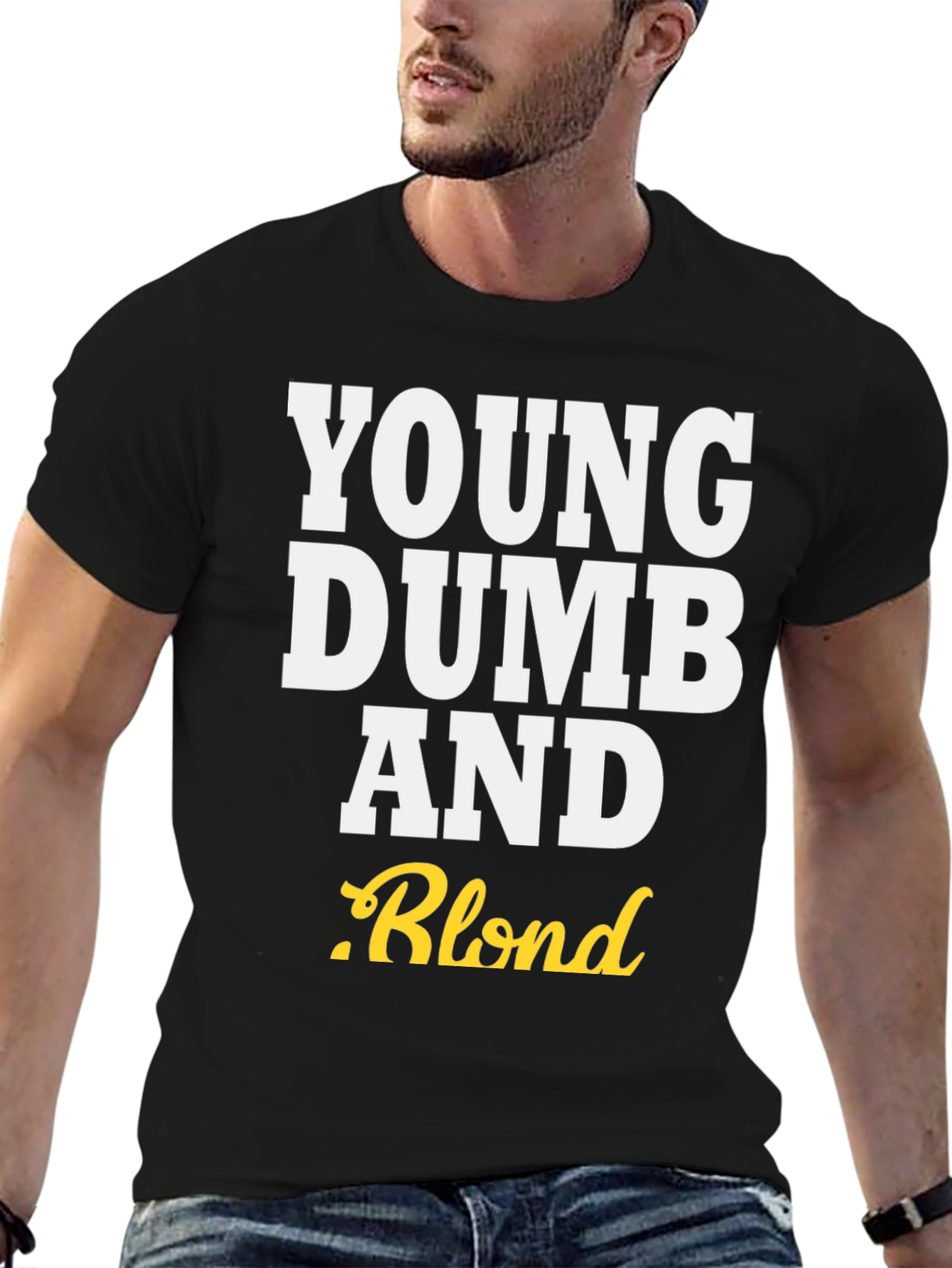 Young Dumb And Blond Crew Neck Tee