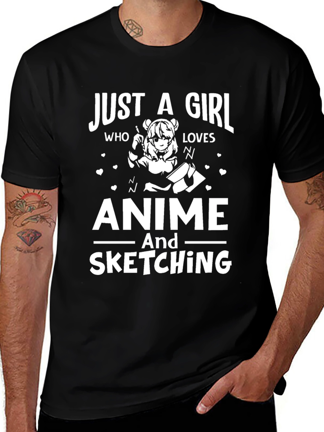 Anime and Sketching Girls T-Shirt