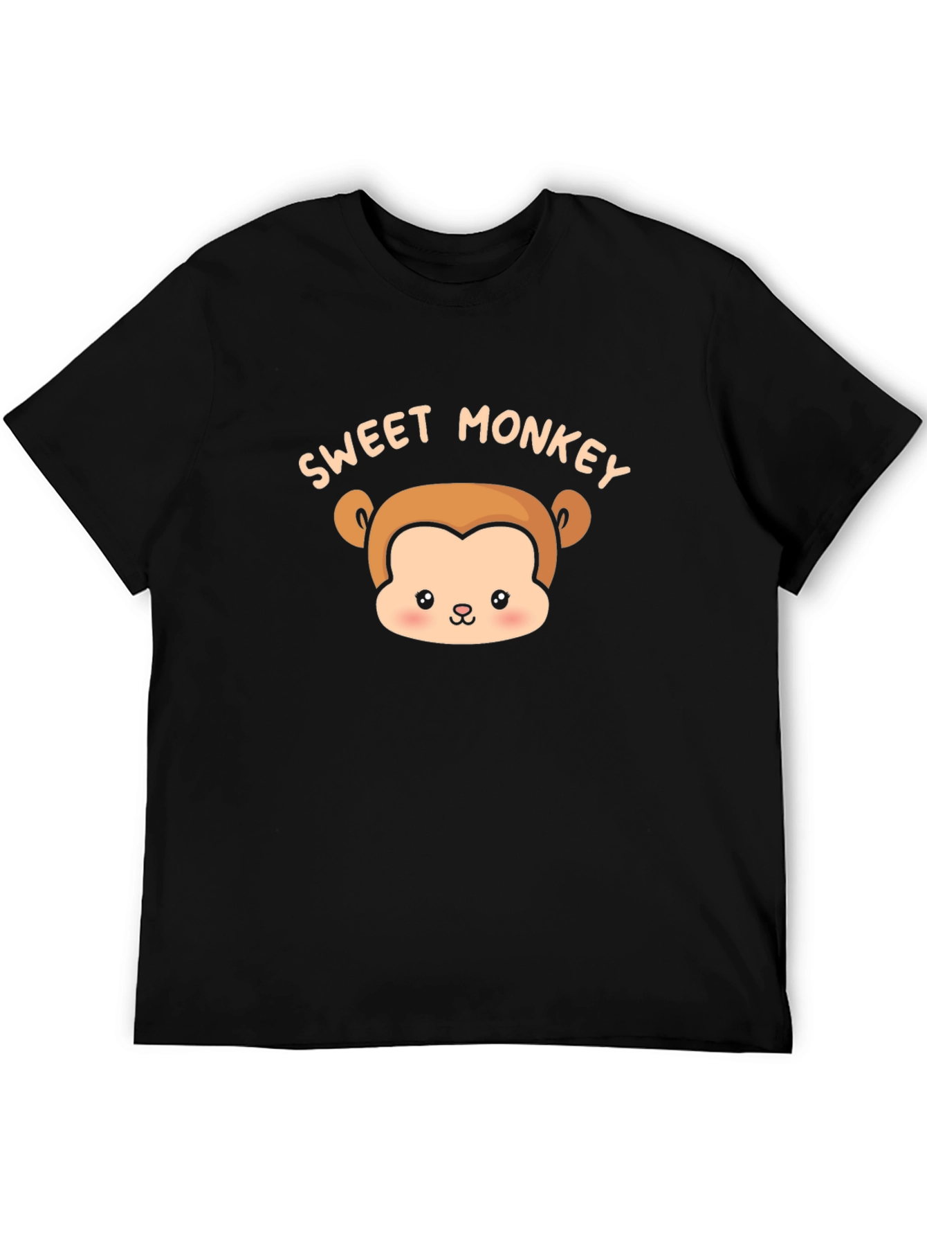 Sweet Monkey Graphic Tee - Unisex Black T-Shirt