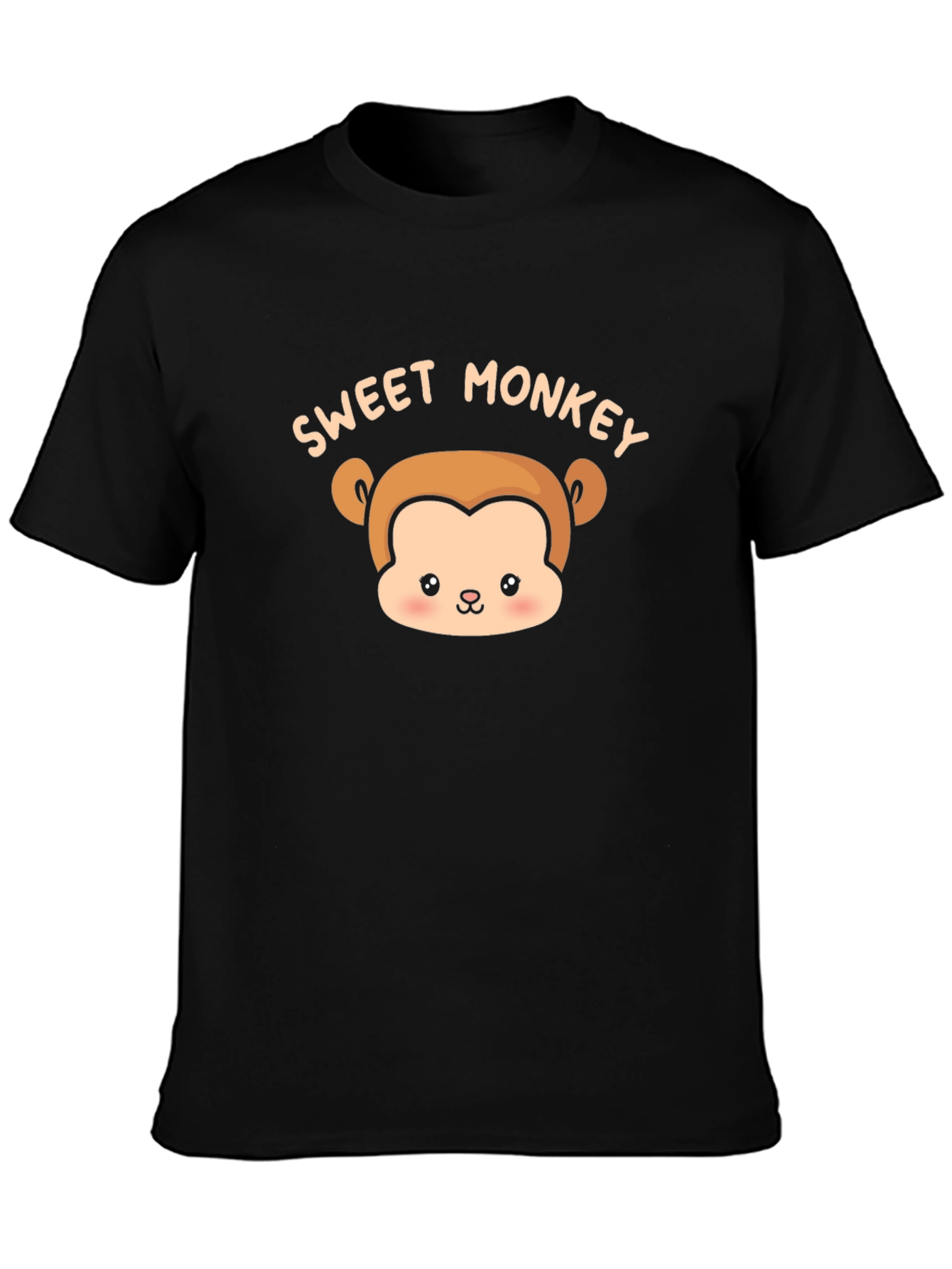 Sweet Monkey Graphic Tee - Unisex Black T-Shirt