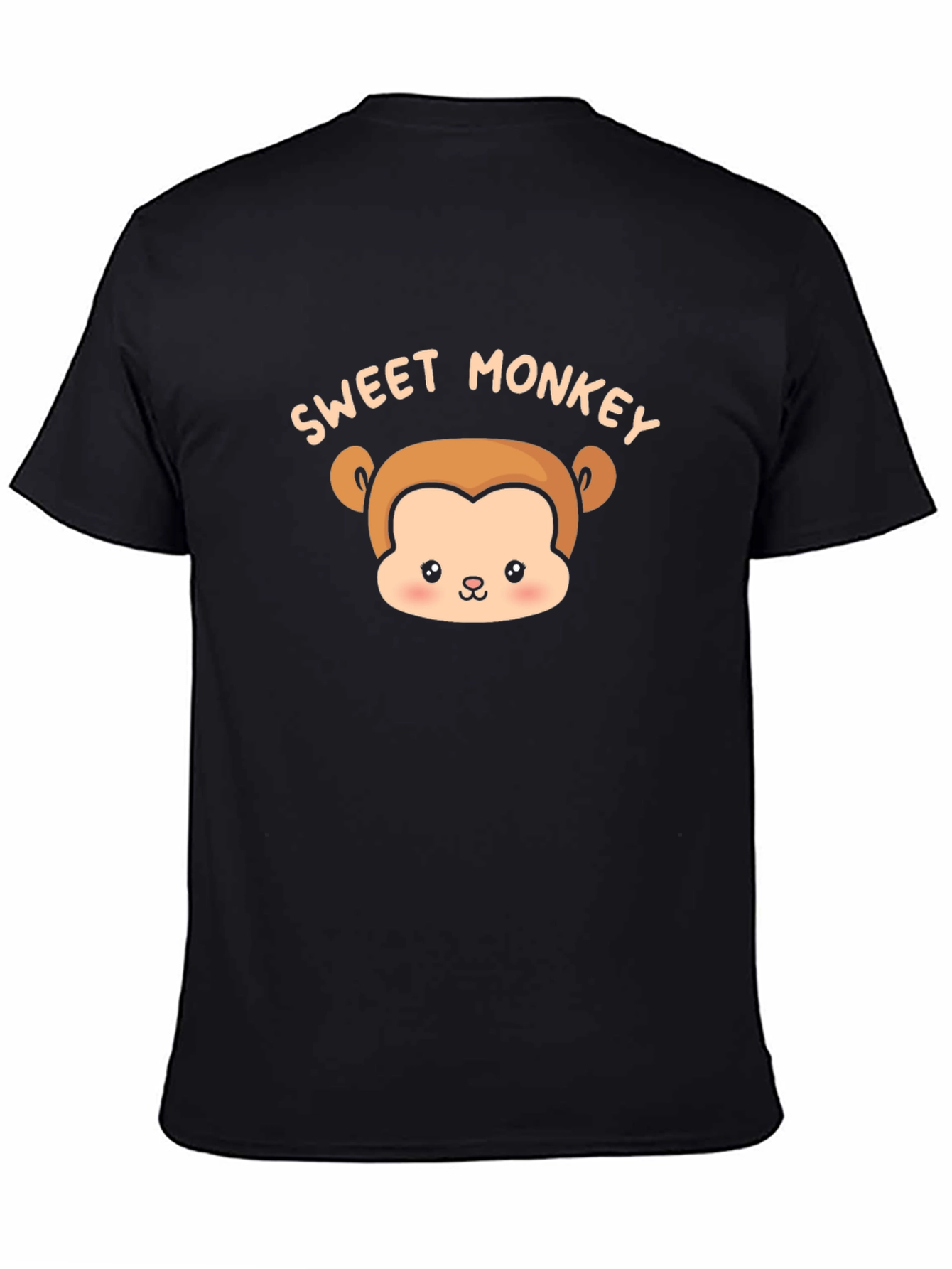 Sweet Monkey Graphic Tee - Unisex Black T-Shirt