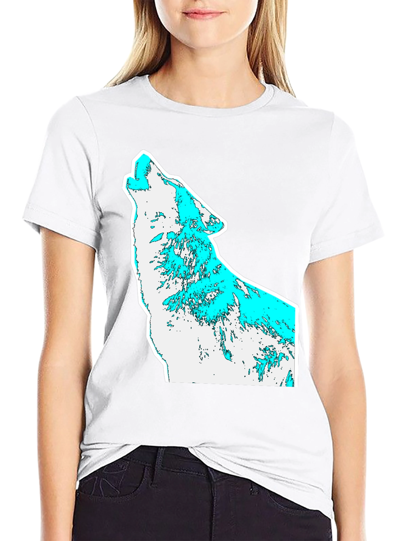 Mens Graphic T-Shirt - Wolf Howl Design