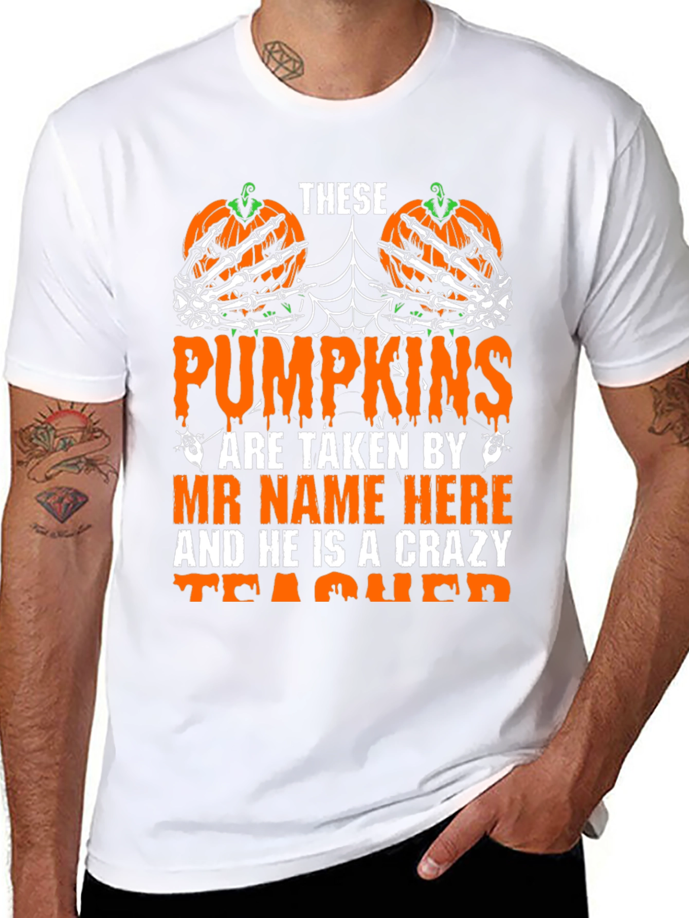 Halloween Teacher Pumpkin T-Shirt