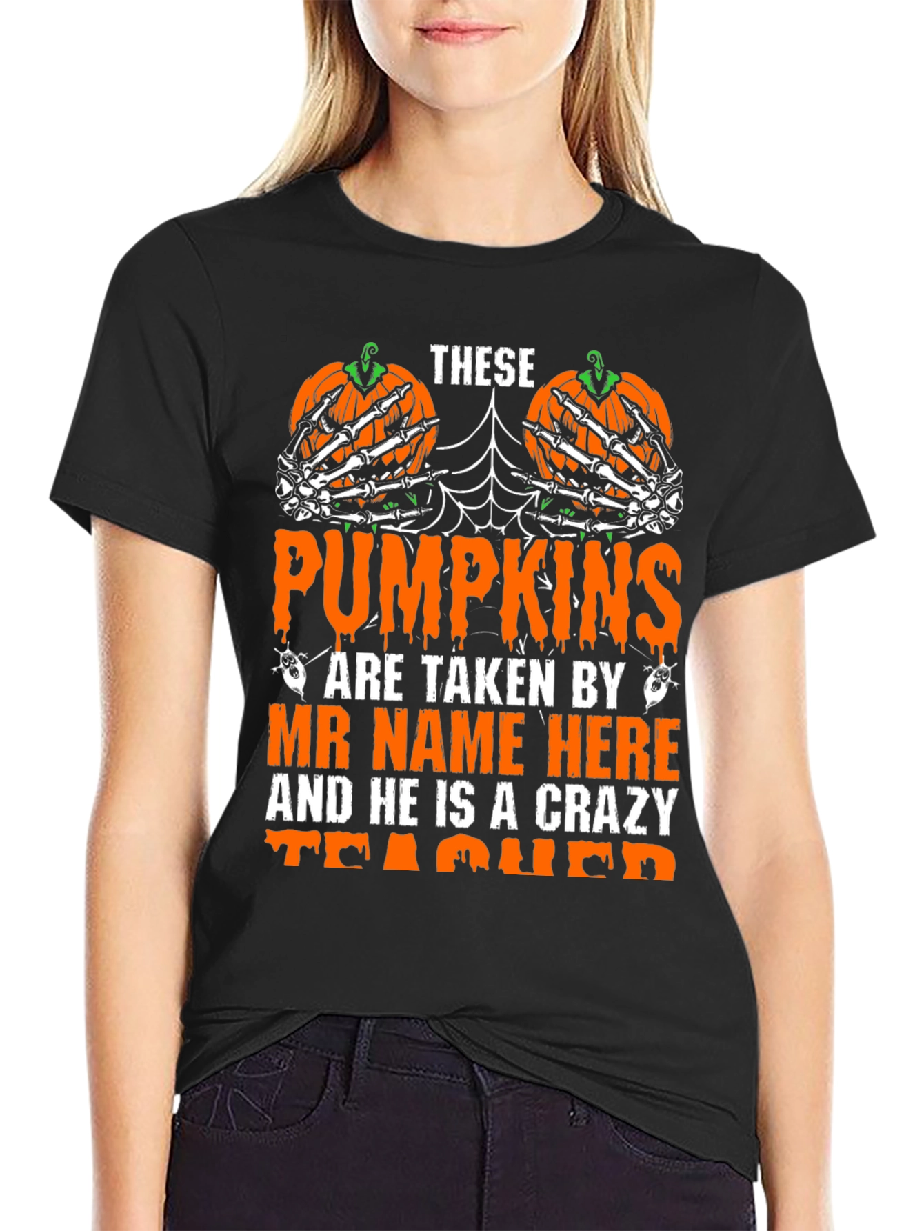 Halloween Teacher Pumpkin T-Shirt