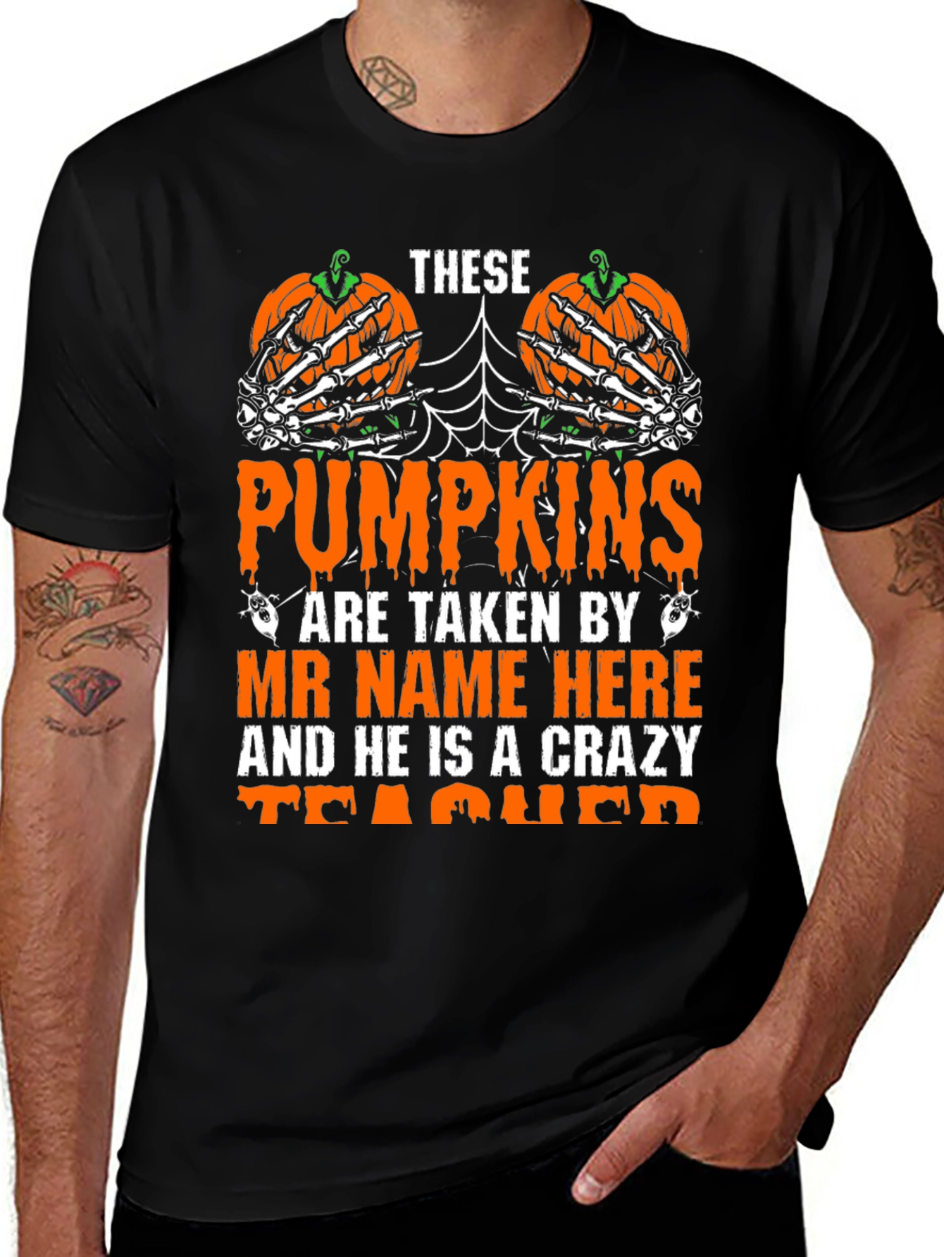 Halloween Teacher Pumpkin T-Shirt