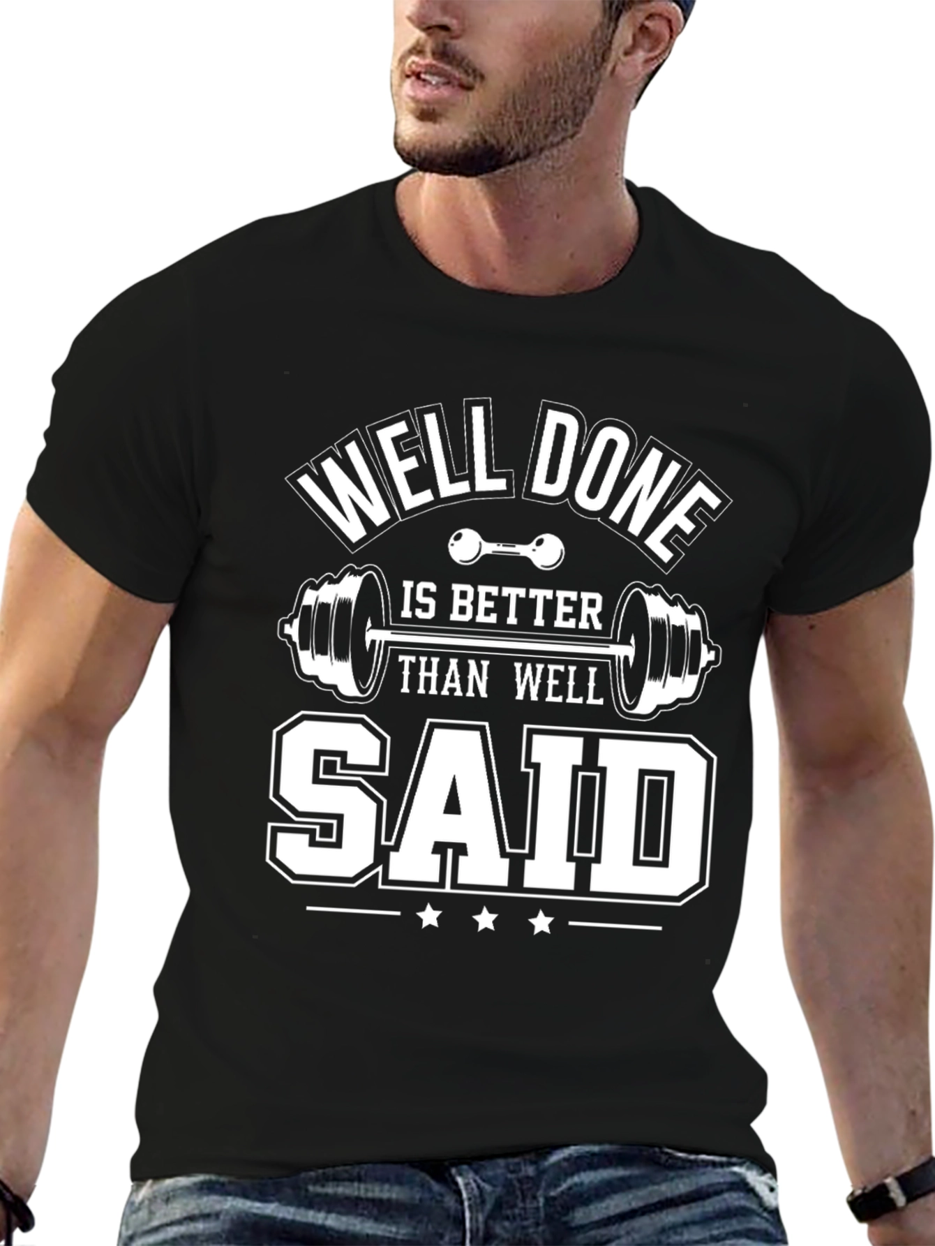 Well Done Gym T-Shirt Motivational Fitness Tee