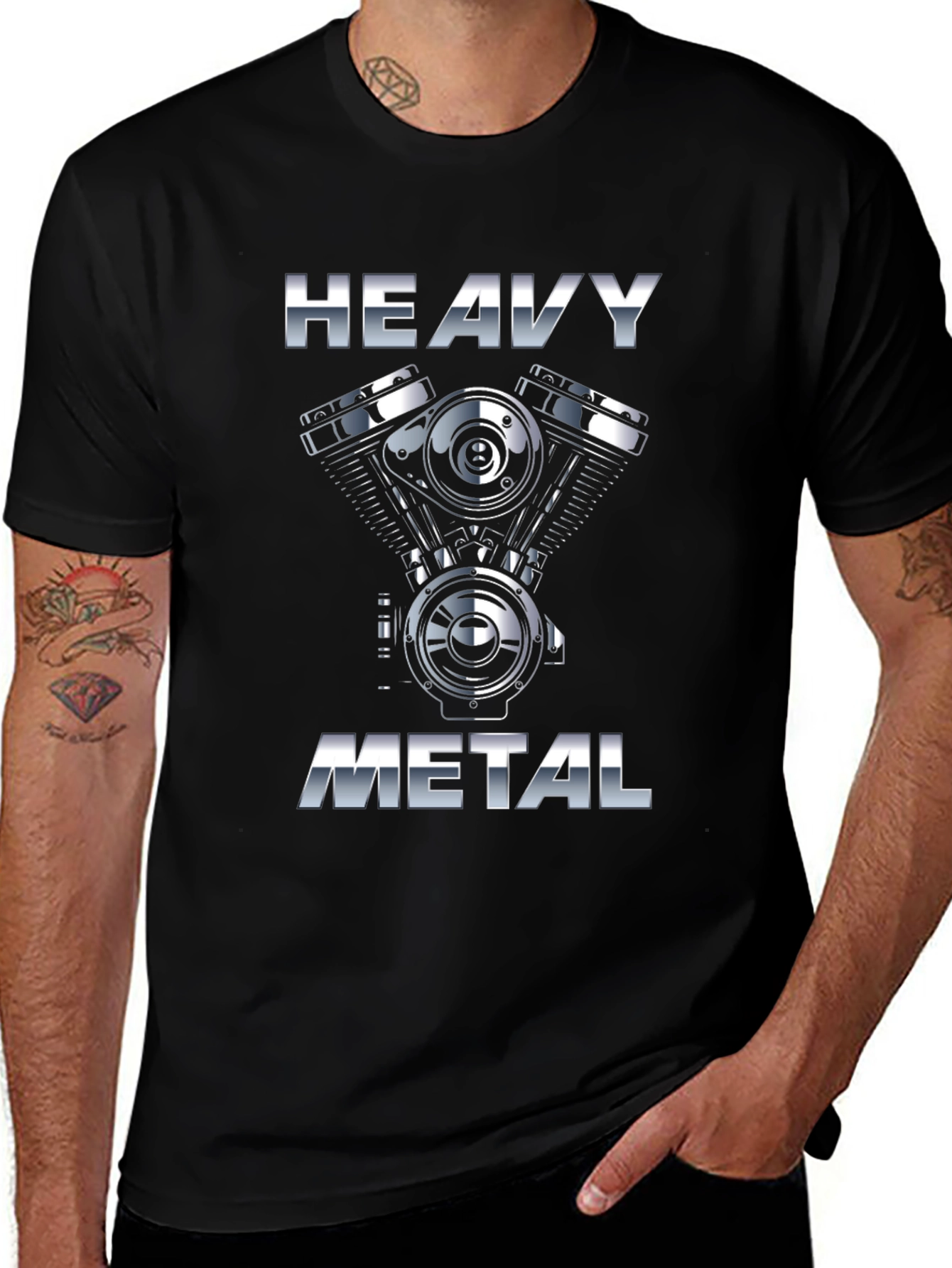 Heavy Metal Engine Graphic T-Shirt