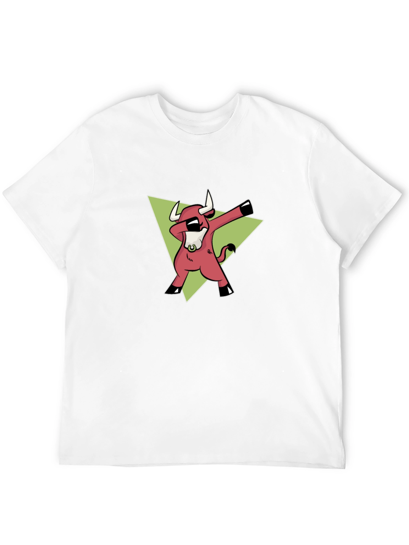 Dabbing Bull Graphic Tee - Trendy Black T-Shirt