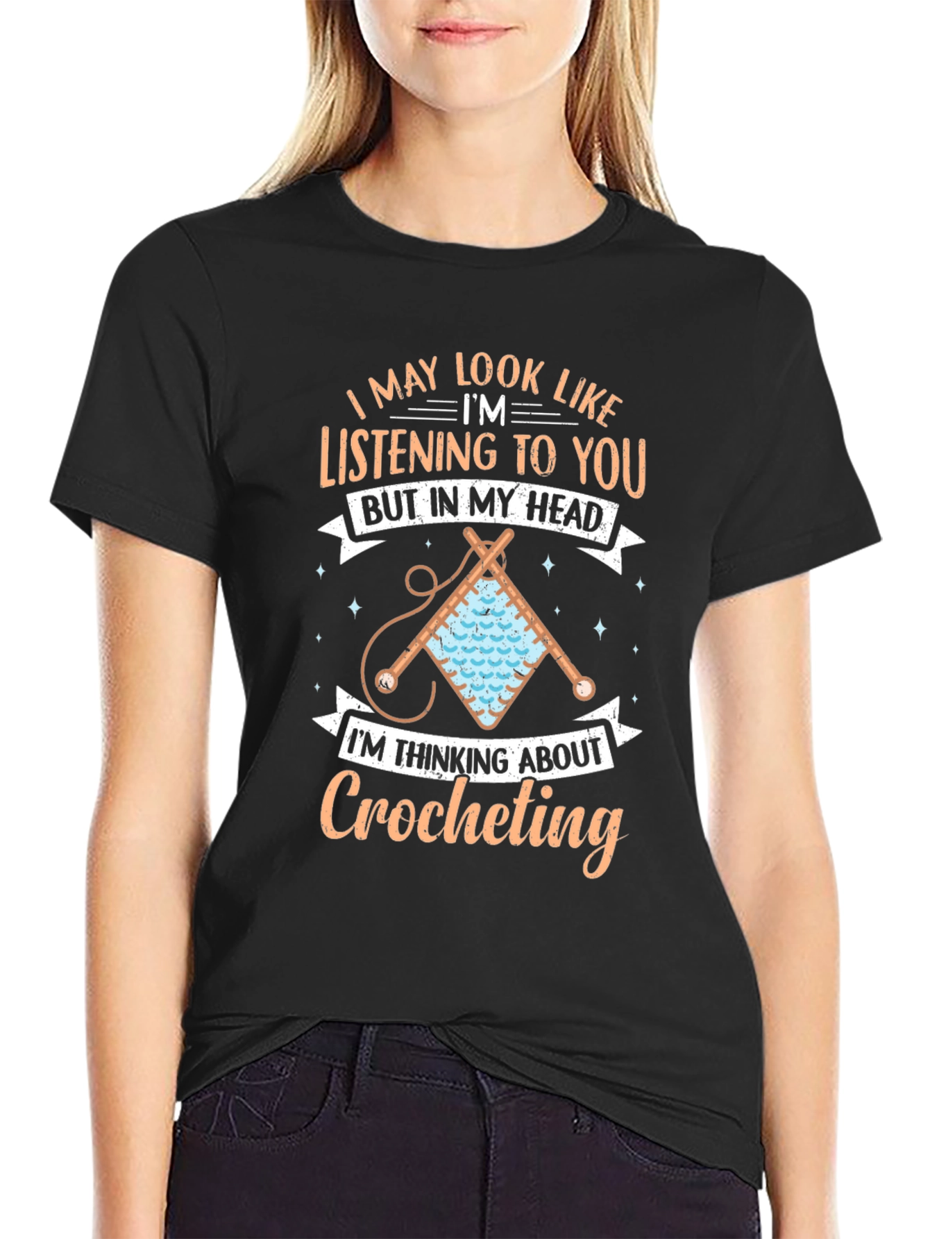 Crocheting Mind T-Shirt - Funny Hobby Tee