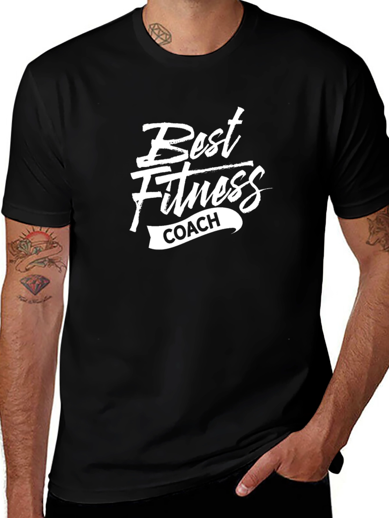 Best Fitness Coach T-Shirt - Black Gym Apparel