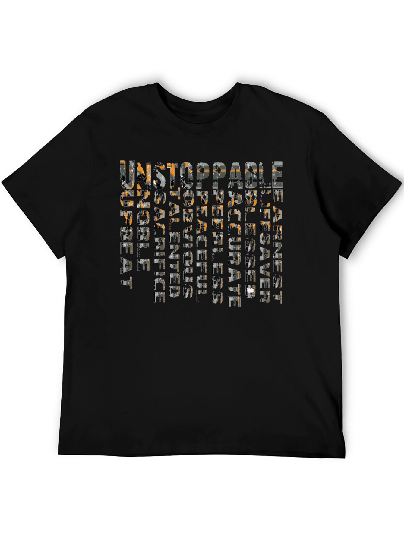 Unstoppable Graphic Print Black T-Shirt
