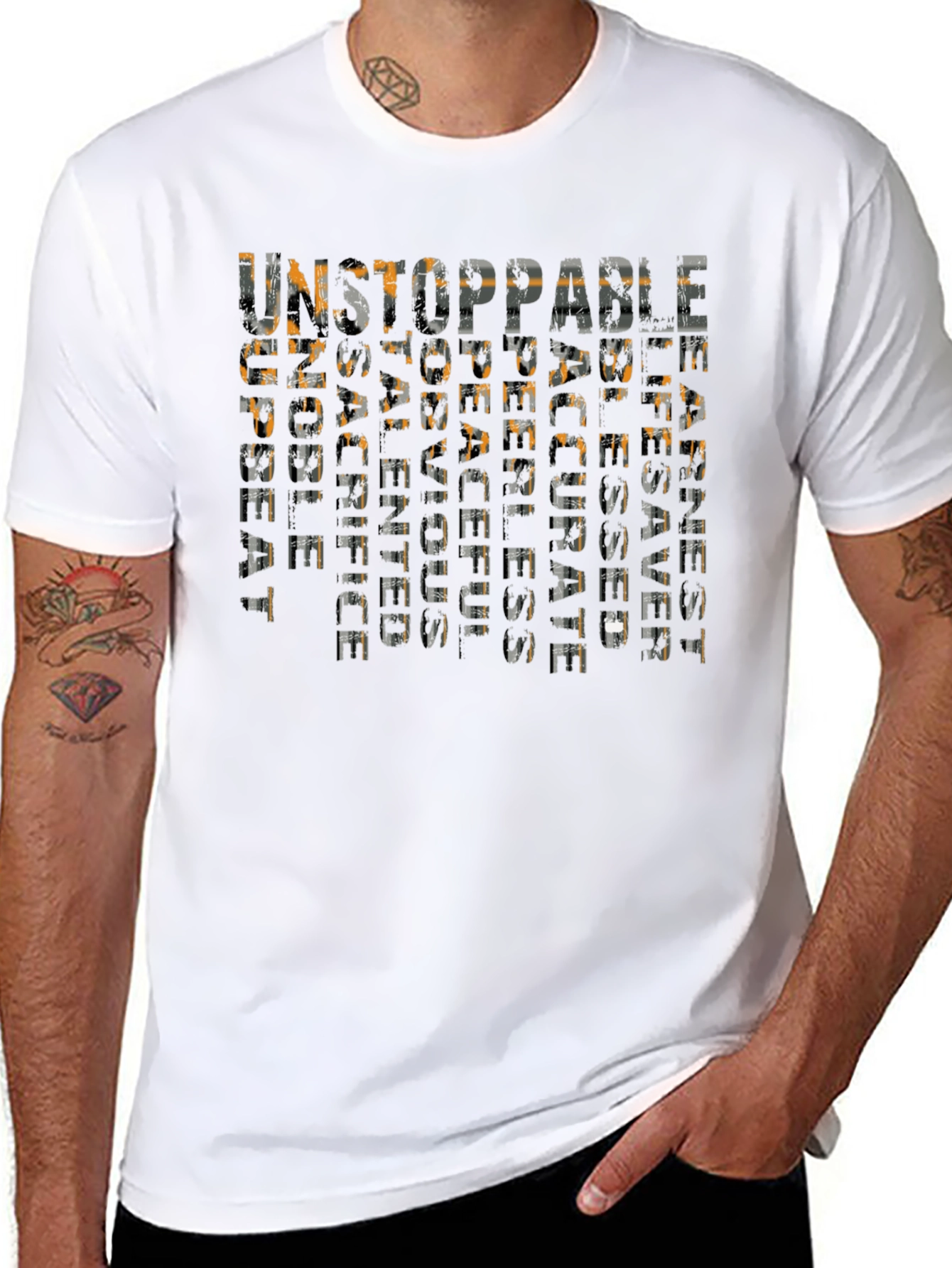 Unstoppable Graphic Print Black T-Shirt