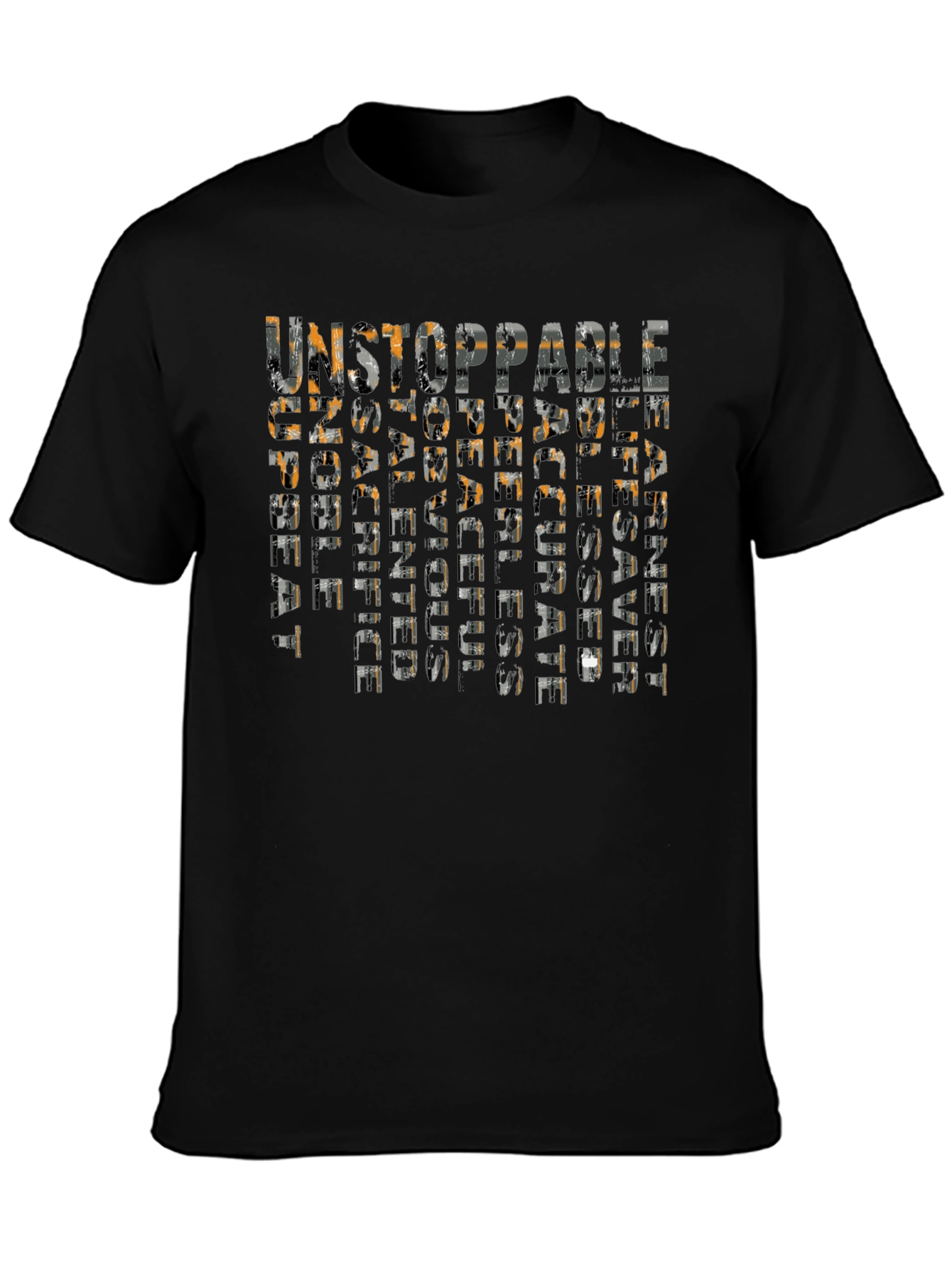 Unstoppable Graphic Print Black T-Shirt