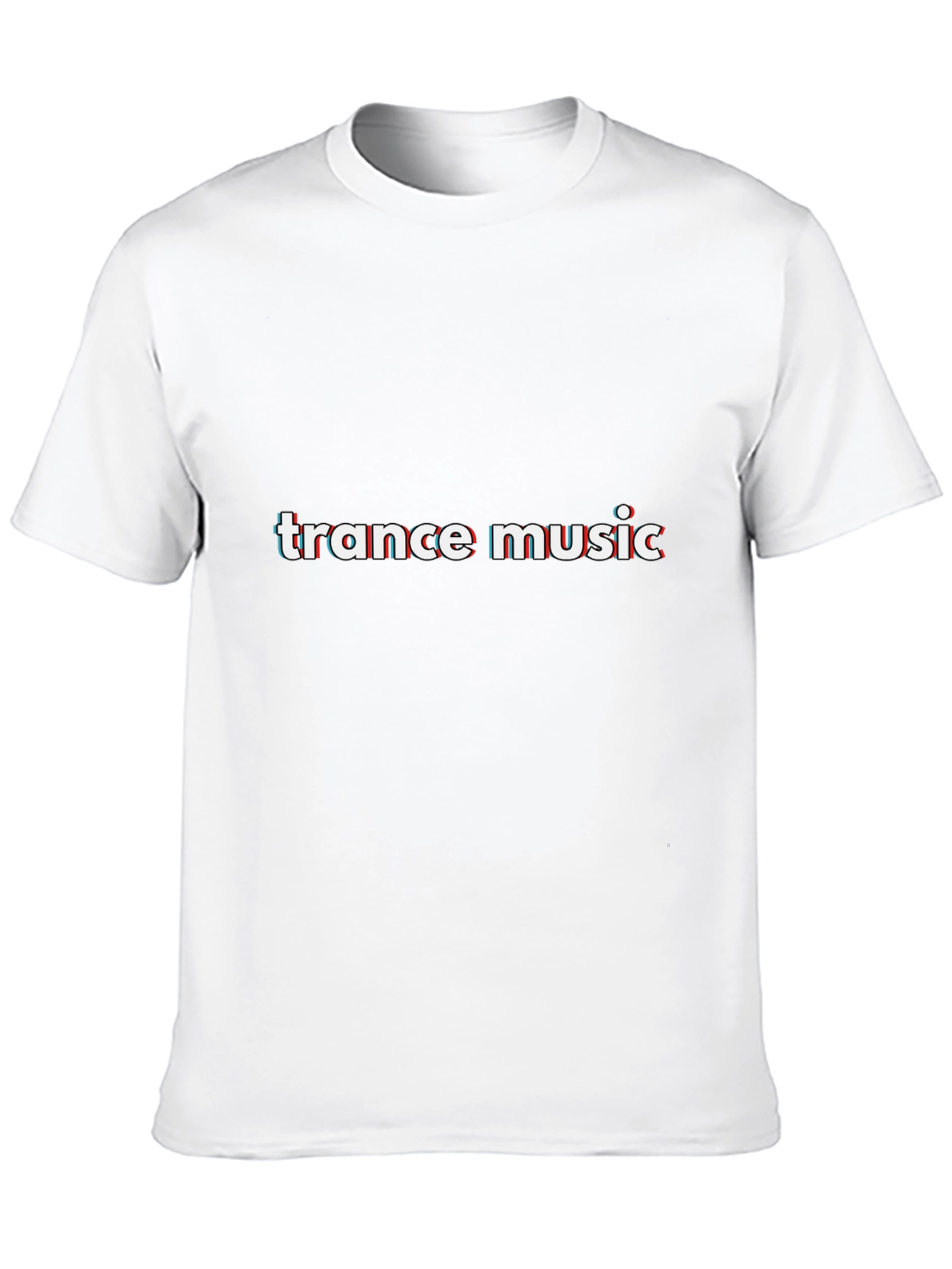 Trance Music Glitch Effect Graphic Tee - Black