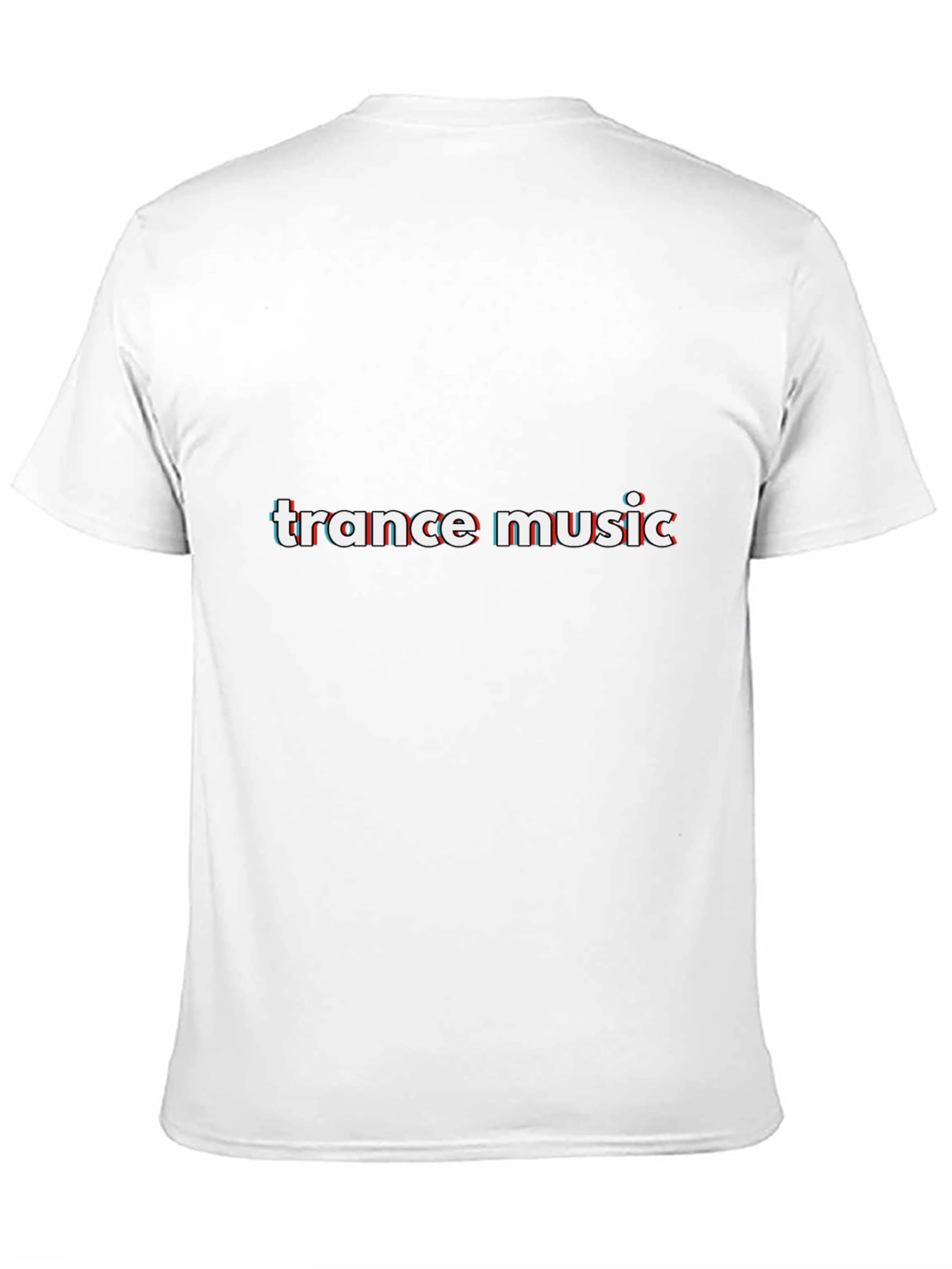 Trance Music Glitch Effect Graphic Tee - Black