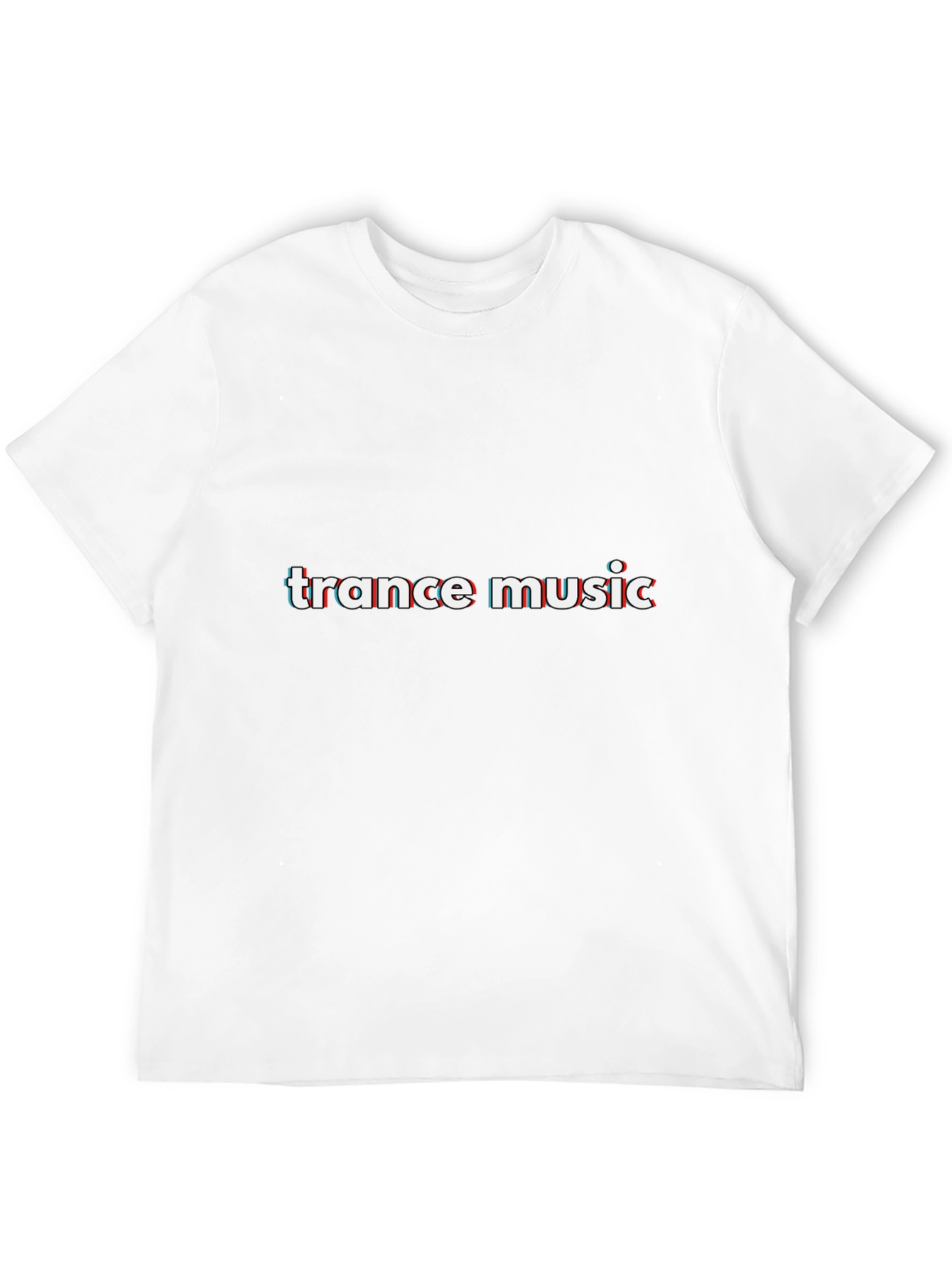 Trance Music Glitch Effect Graphic Tee - Black