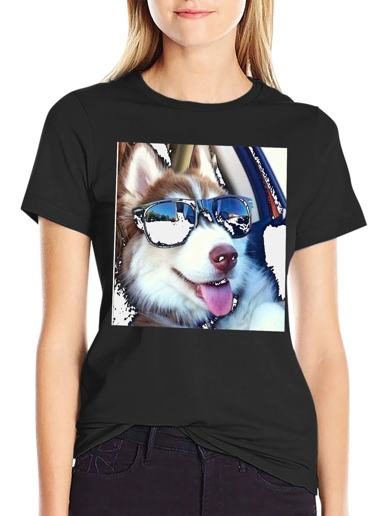 Cool Dog T-Shirt - Black Cotton Tee