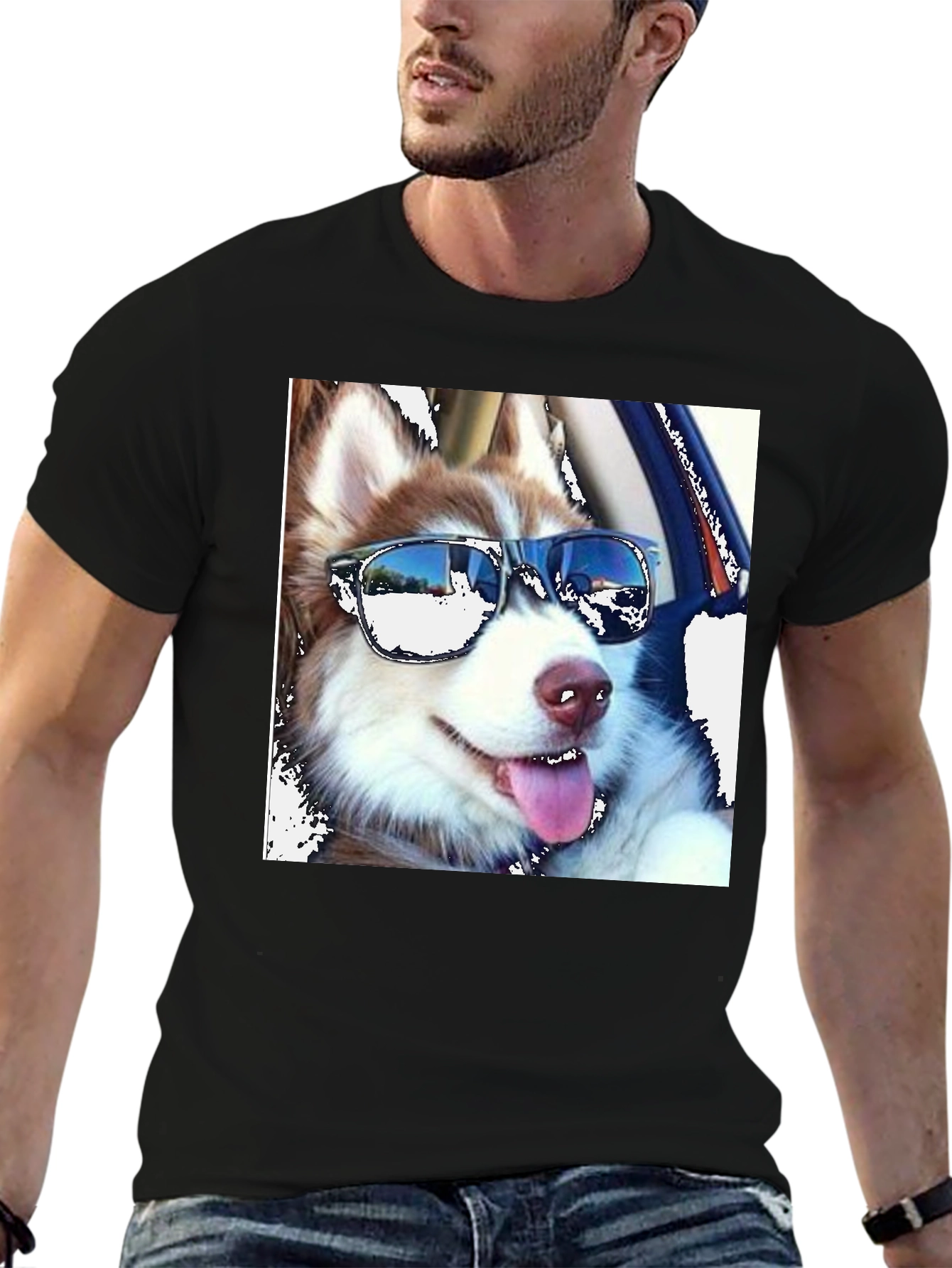 Cool Dog T-Shirt - Black Cotton Tee