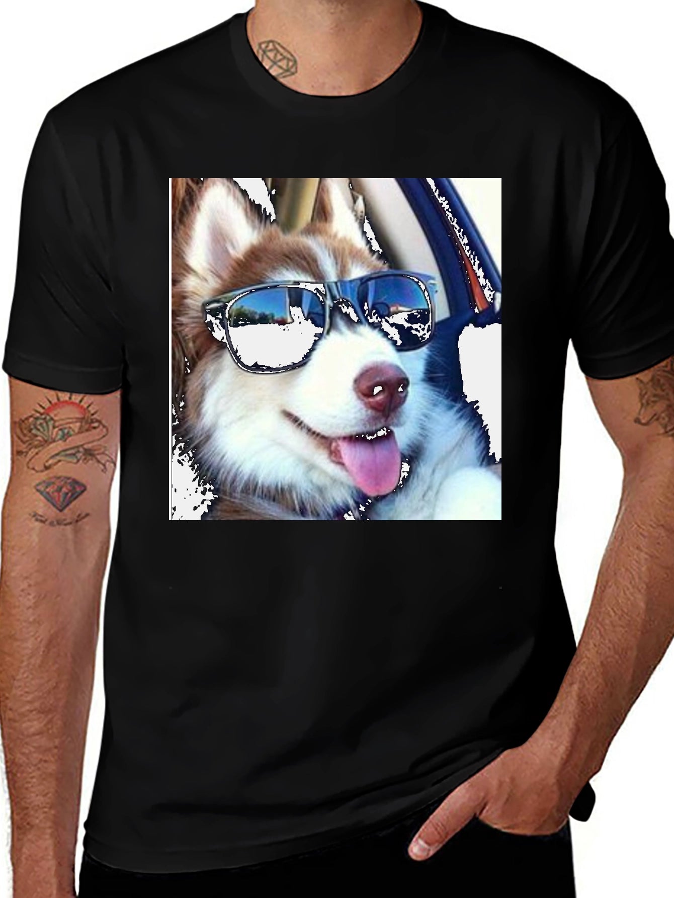 Cool Dog T-Shirt - Black Cotton Tee