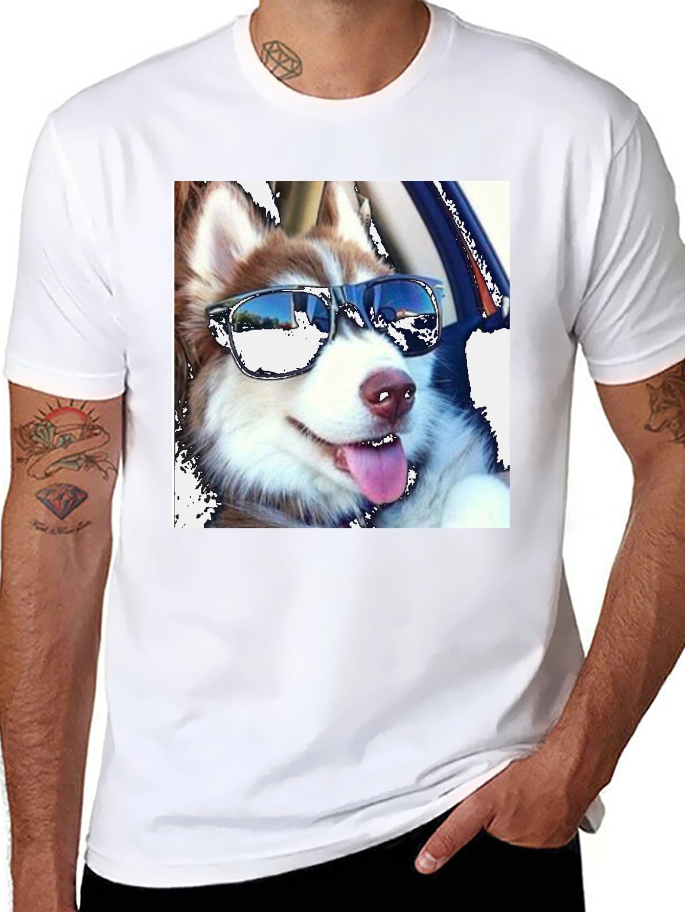 Cool Dog T-Shirt - Black Cotton Tee
