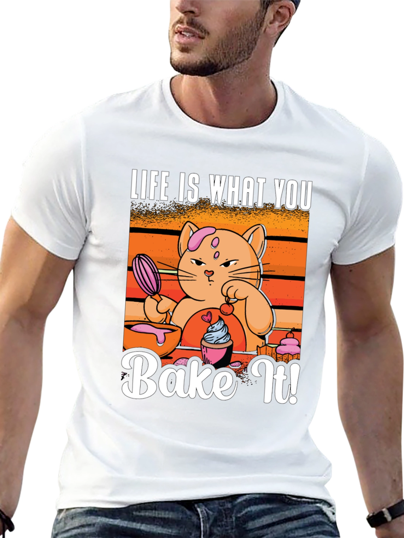 Life Is What You Bake It Cat T-Shirt