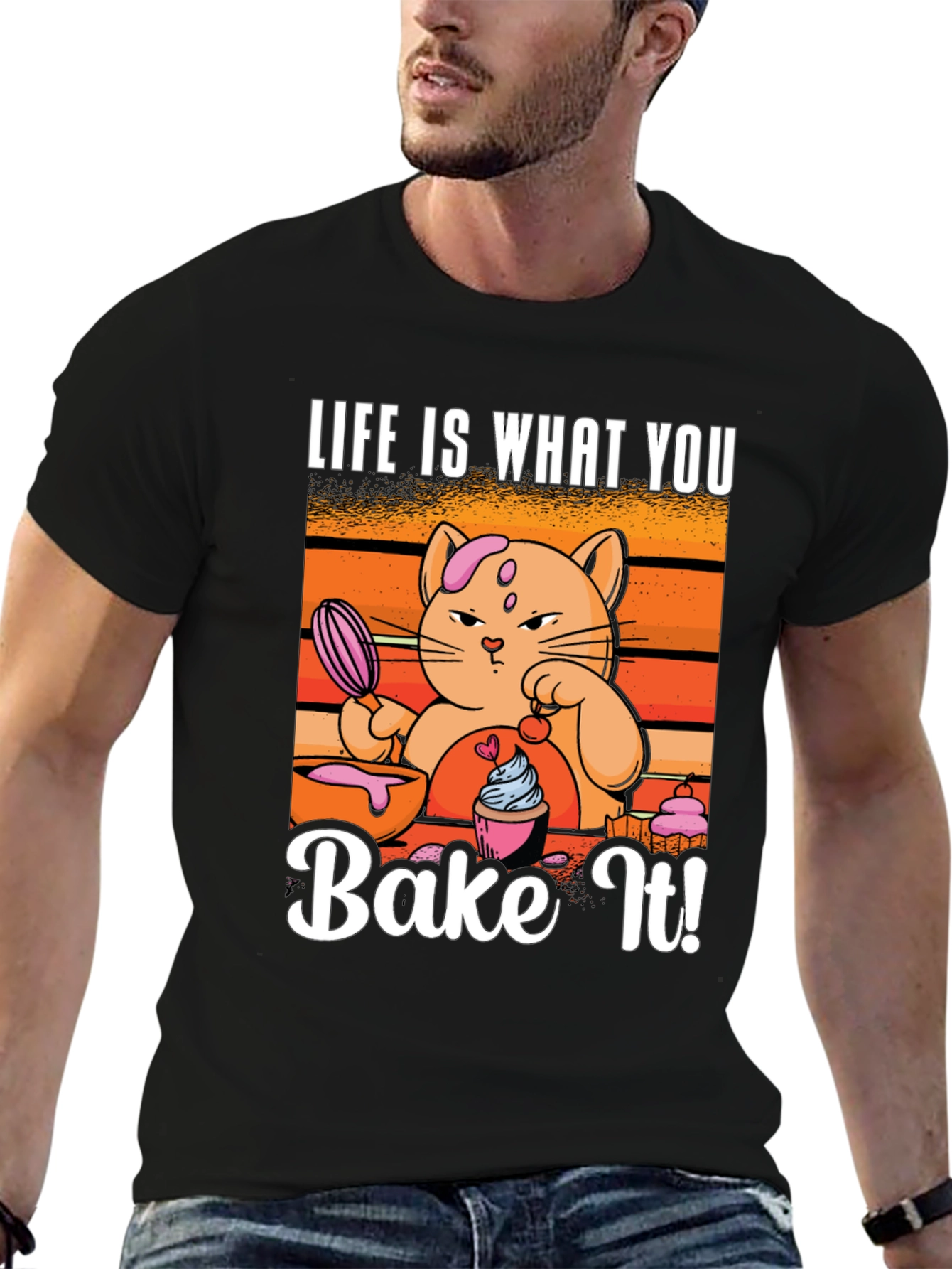 Life Is What You Bake It Cat T-Shirt