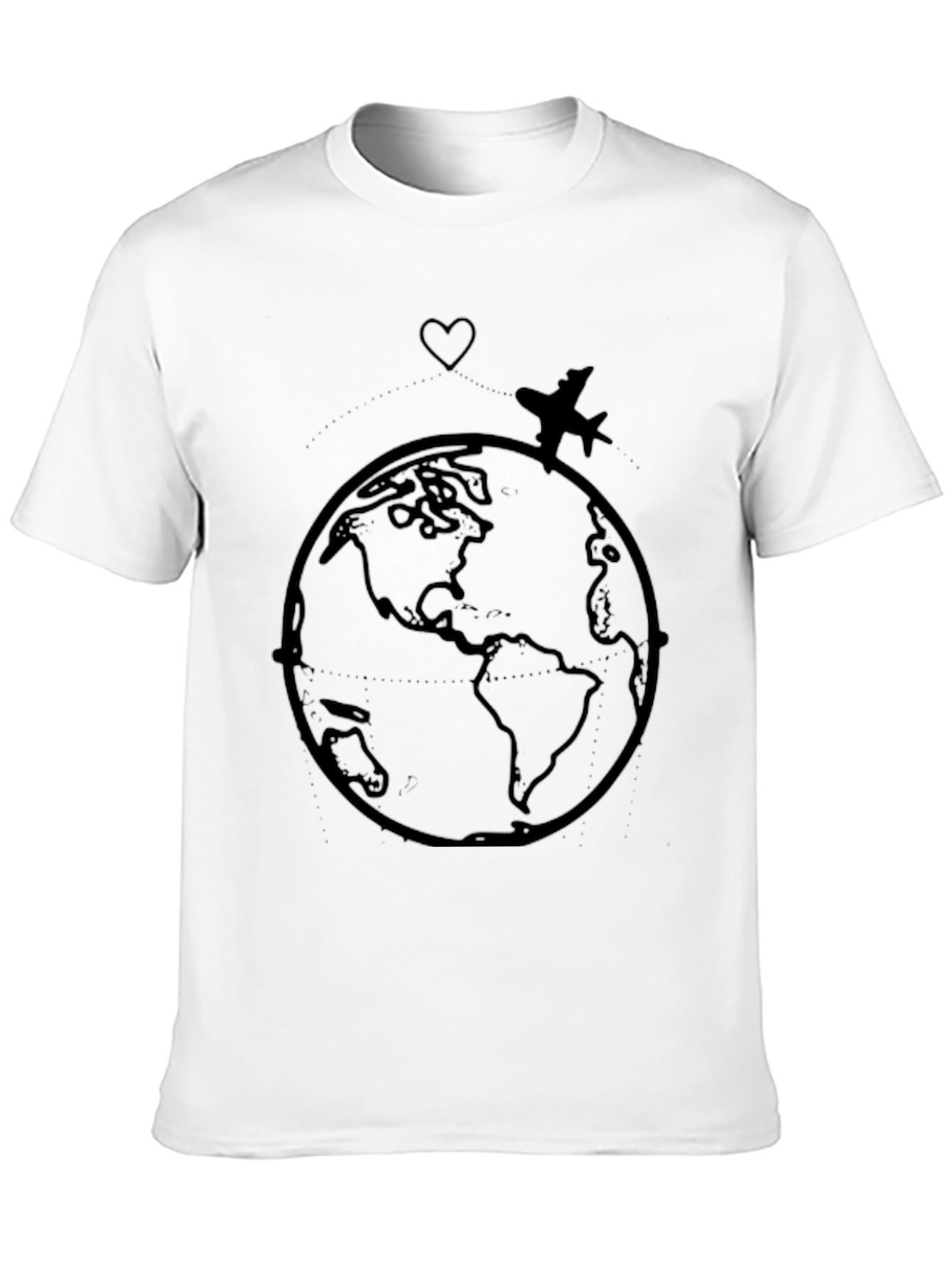 Love to Travel Black Graphic Tee